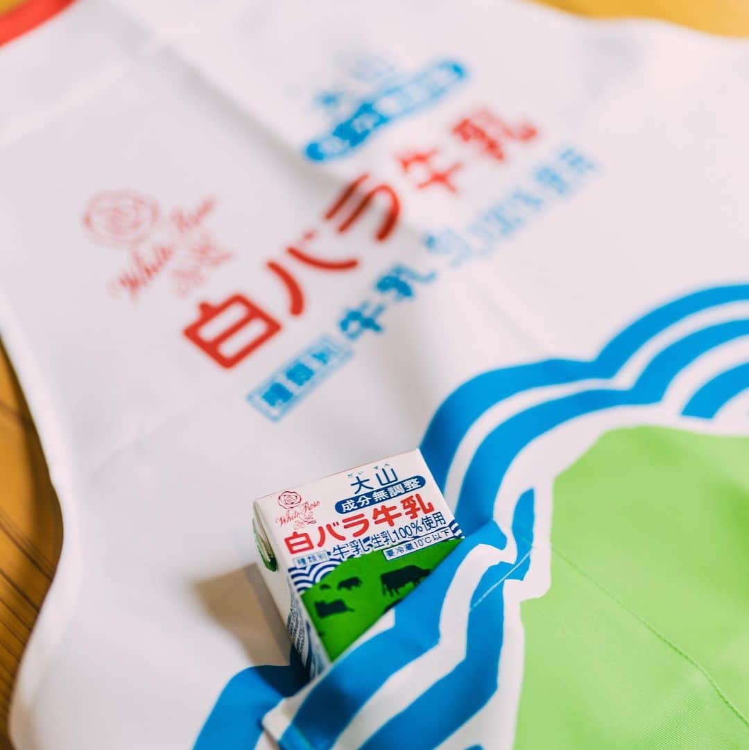 のインスタグラム：「⛰🐄🥛 【 #大山乳業農業協同組合 】 🌟 白 バ ラ エ プ ロ ン 🌟 . 白バラ牛乳のパッケージタイプと ホルスタイン柄タイプのエプロンの2種展開!! . 右腰の部分には便利な小ポケット付き😉🍰 オーソドックスなたすき掛けタイプで体にフィットするため、安定感のある着心地が続きます◎🐄 これ着たら料理捗るかも〜〜🙌✨ #白バラ #牛乳 #ヴィレヴァン #エプロン  #可愛い #villagevanguard #通販サイト」