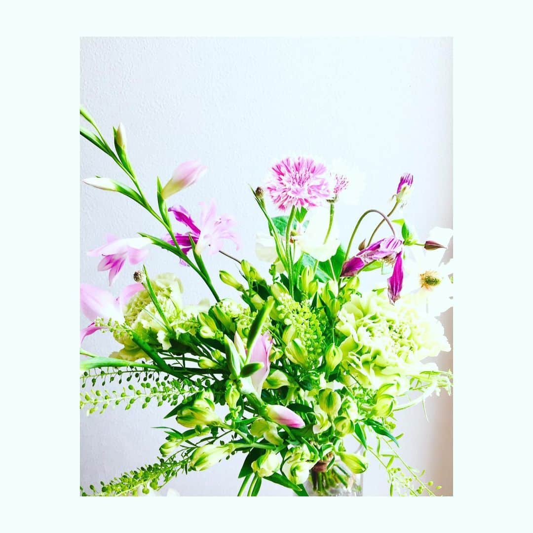 勝恵子さんのインスタグラム写真 - (勝恵子Instagram)「週末選んだ花はこんな感じで。  家族stayhome だと聞きたい音楽も違ったりするので、それぞれのデバイスからイヤホン。互いのプライベート保つのも大事。 と、ゆーか、息子私の言う事聞きたくなくて、常時イヤホン 🎧🧐🥴 #stayhome  #flower #flowerstagram #flowerlove #instaflower #instaflowerpic #花のある暮らし #花のある暮らしを楽しむ #花のある暮らしが好き」4月13日 16時31分 - keiko.katsu