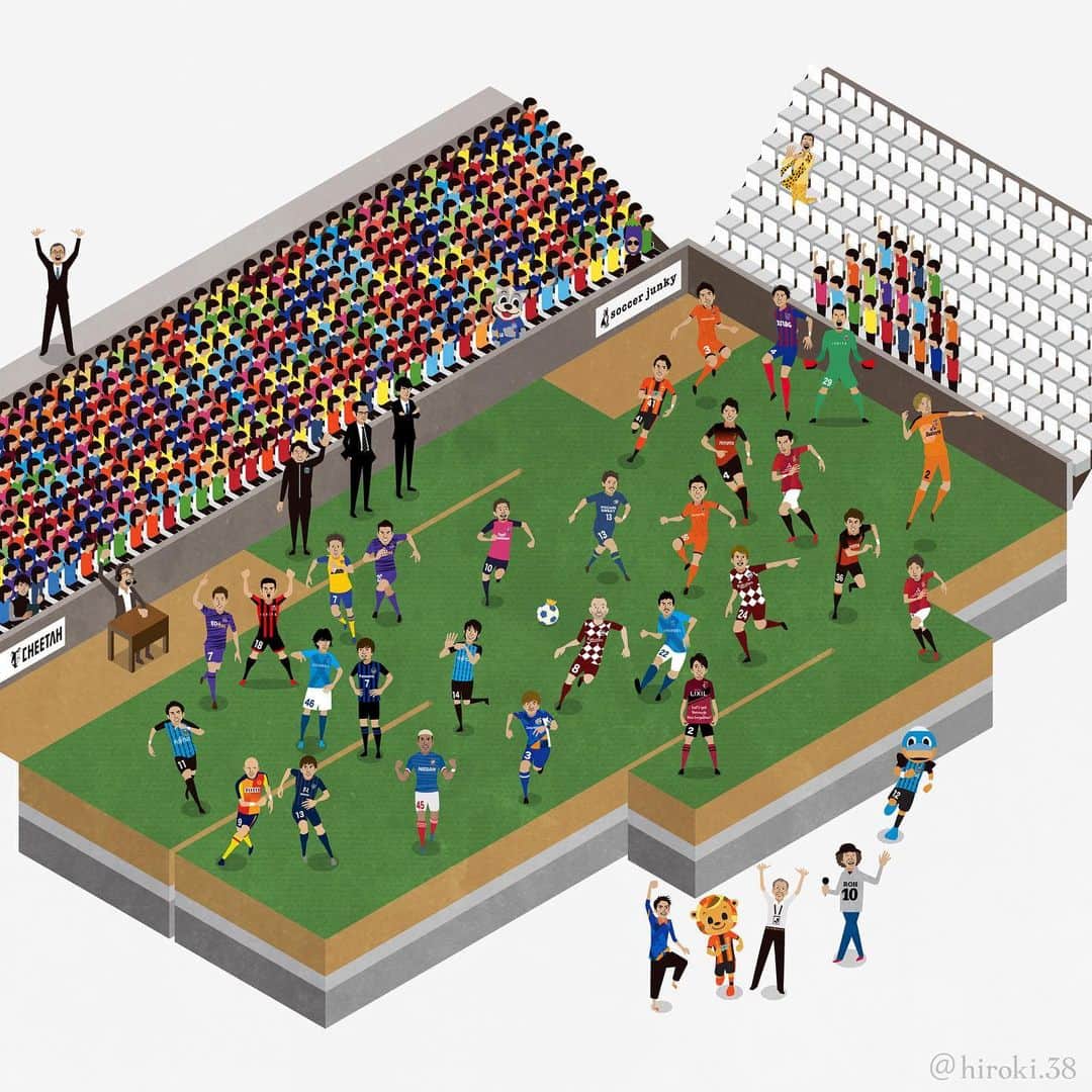 hiroki.38さんのインスタグラム写真 - (hiroki.38Instagram)「. 黄炎 ／ Let's get together. . . #関口訓充 #ベガルタ仙台 #j1 #j2 #j3 #jリーグ #日本代表 #イラスト #サッカー #サッカーイラスト #footballplayer #soccerplayer #sketch #vectorart #illustrator #illustrations #soccerillustration #samuraiblue #kunimitsusekiguchi #vegaltasendai #sendai #jleague #samurais #サッカー好き #イラストレーターに今できること #prayforfootball」4月13日 19時24分 - hiroki.38