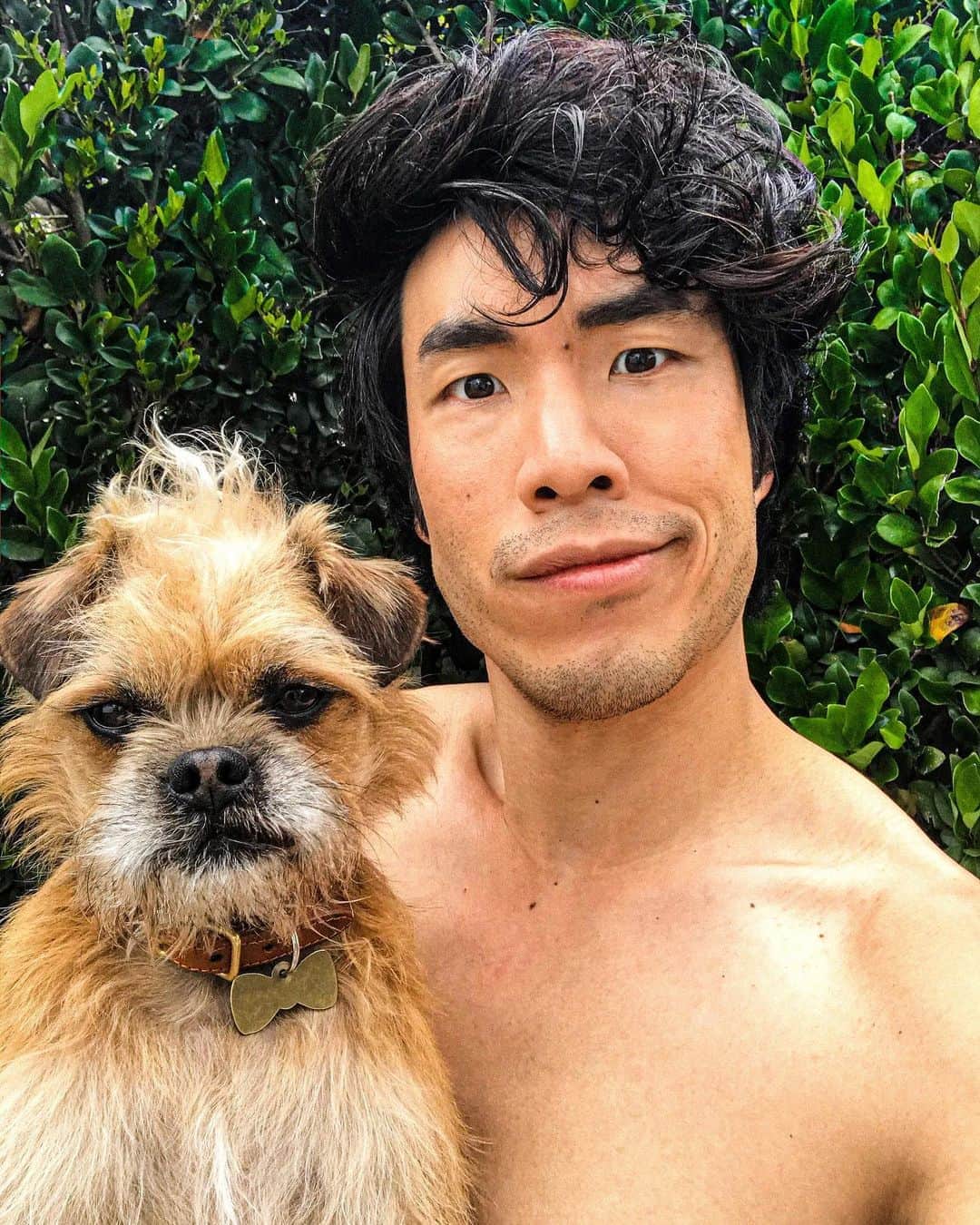 ユージン・リー・ヤンのインスタグラム：「PROUD DOG DAD 💜」