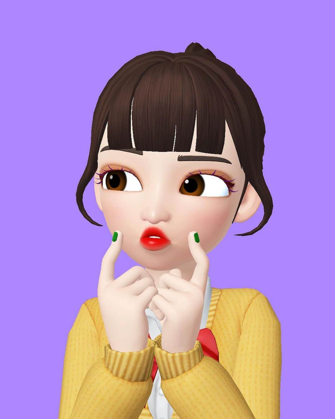 末房莉奈のインスタグラム：「暇すぎてZEPETO始めたよ🥺  結構顔似てる気がする🥴  #ZEPETO #りなちー #おうち時間」
