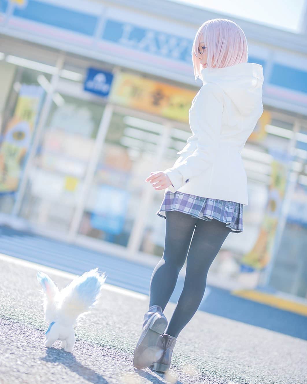 小桃のインスタグラム：「#マシュ #mashu #フォウ #フォウくん #fou #fgo #fategrandorder #fategrandordercosplay #fgocosplay #mashucosplay #mashkyrielight #コスプレ」