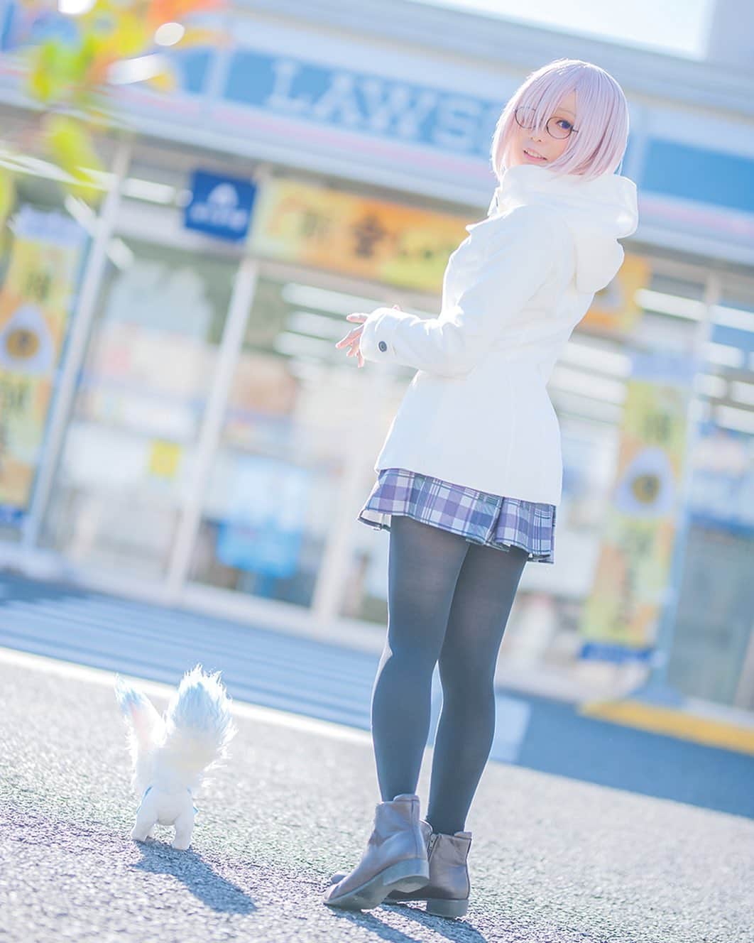 小桃のインスタグラム：「#マシュ #mashu #フォウ #フォウくん #fou #fgo #fategrandorder #fategrandordercosplay #fgocosplay #mashucosplay #mashkyrielight #コスプレ」