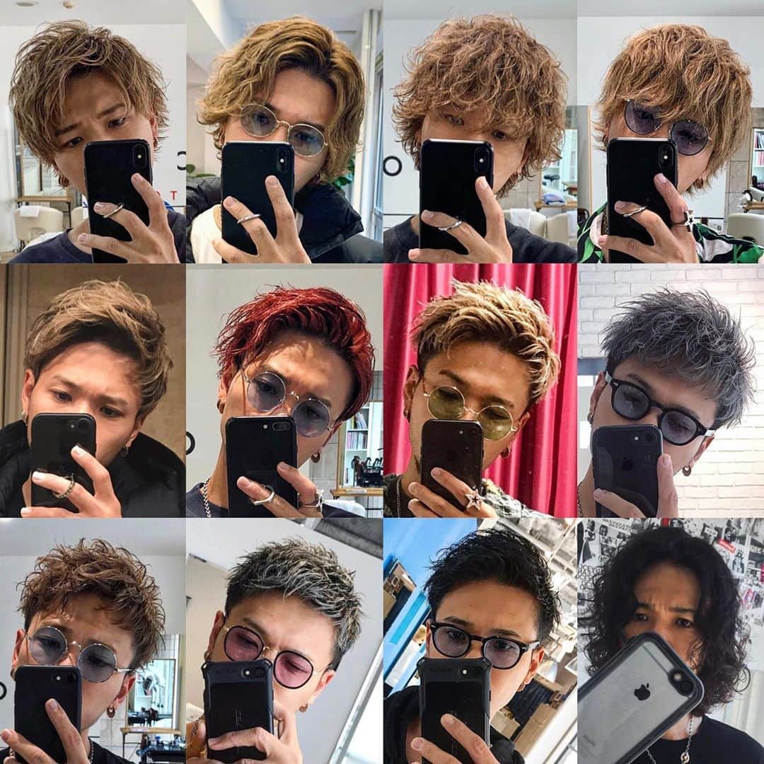のインスタグラム：「. ✂️ 2017〜2020・HAIR STYLE ✂️ . 『 髪型が変われば人生が変わる 』ということで、 ロン毛から始まり4年間様々な髪型に挑戦してきました😎🔥 次の髪型はどうしよう・・・🤔 . #OCEANTOKYOWEST #オーシャントーキョーウエスト #メンズヘア#メンズ髪型#大阪美容師#出井直助」
