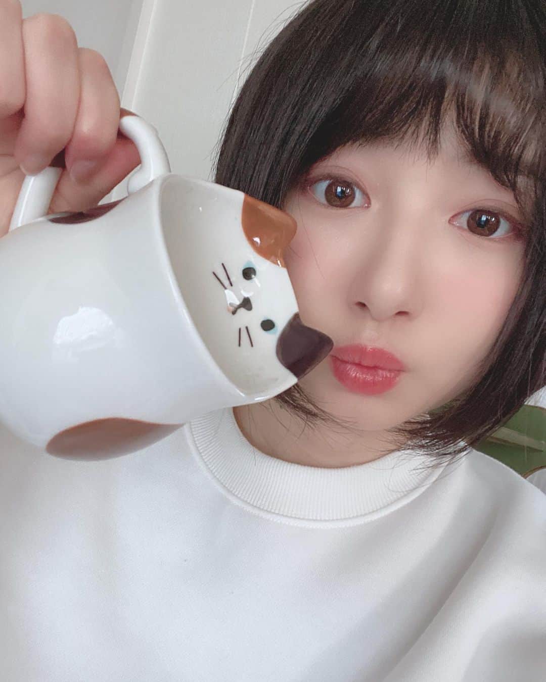 小室ゆらさんのインスタグラム写真 - (小室ゆらInstagram)「.﻿ ﻿ ﻿ 生配信で質問頂いてたマグカップ 𓂃𓈒𓏸﻿ 可愛いって言ってくださる方が多くて﻿ 嬉しかったです☕💭💕﻿ ﻿ 飲み物を入れると﻿ 猫ちゃんが飲んでるように見えるデザインが﻿ 凄くお気に入りで大切に使ってる ︎︎︎︎✌︎﻿ ﻿ ﻿ 2枚目の飲み物はホットミルク👼🏻♥﻿ ﻿ ﻿ #おうち時間﻿ ﻿ ﻿ .﻿」4月14日 21時28分 - komuro_yura_official