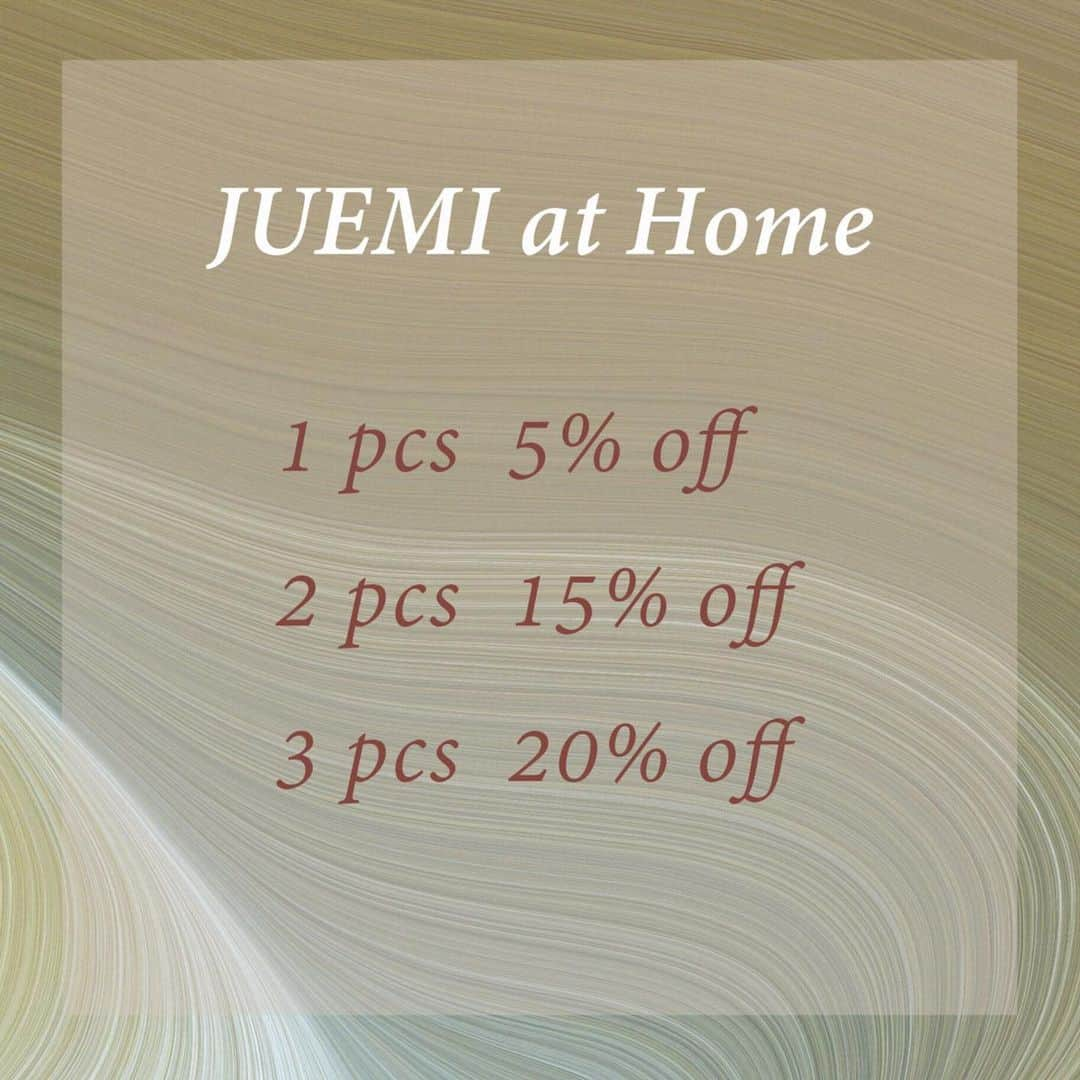 Juemiさんのインスタグラム写真 - (JuemiInstagram)「JUEMI at Home 🏠 4/14(tue)-19(sun) 6days 買えば買うほどお得なフェアを開催 特別価格のアイテムはMAX60%OFF❤︎ さらに3点以上以上お買い上げで、 特別価格よりさらに20%OFFに！ ぜひこの機会にお買い物をお楽しみくださいませ。 全品送料無料も引き続き行っております。 #juemi #juemifair #stayhome #freeshipping」4月14日 21時39分 - _juemi_