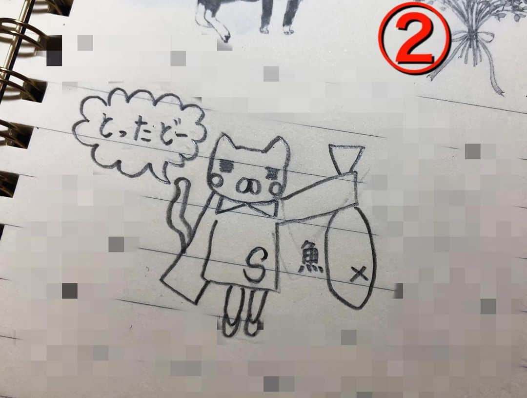 朱里さんのインスタグラム写真 - (朱里Instagram)「さぶろう  #picture #draw #cat #作　#猫　#書いた　#絵」3月22日 8時45分 - syuri_official