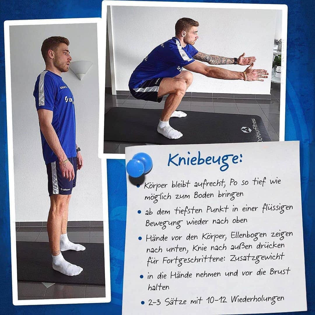 フェリックス・プラッテのインスタグラム：「#Repost @svdarmstadt1898 💪🏼 --- #stayathome ist kein Grund, um keinen Sport mehr zu treiben. Unser Co- und Athletiktrainer Kai Peter Schmitz hat 5 Übungen aufgeschrieben, die jeder von Euch zu Hause machen kann. Und @felixplatte macht das ganze anschaulich 💪🏻 Viel Spaß! #Lilien #stayathome #Lilien」