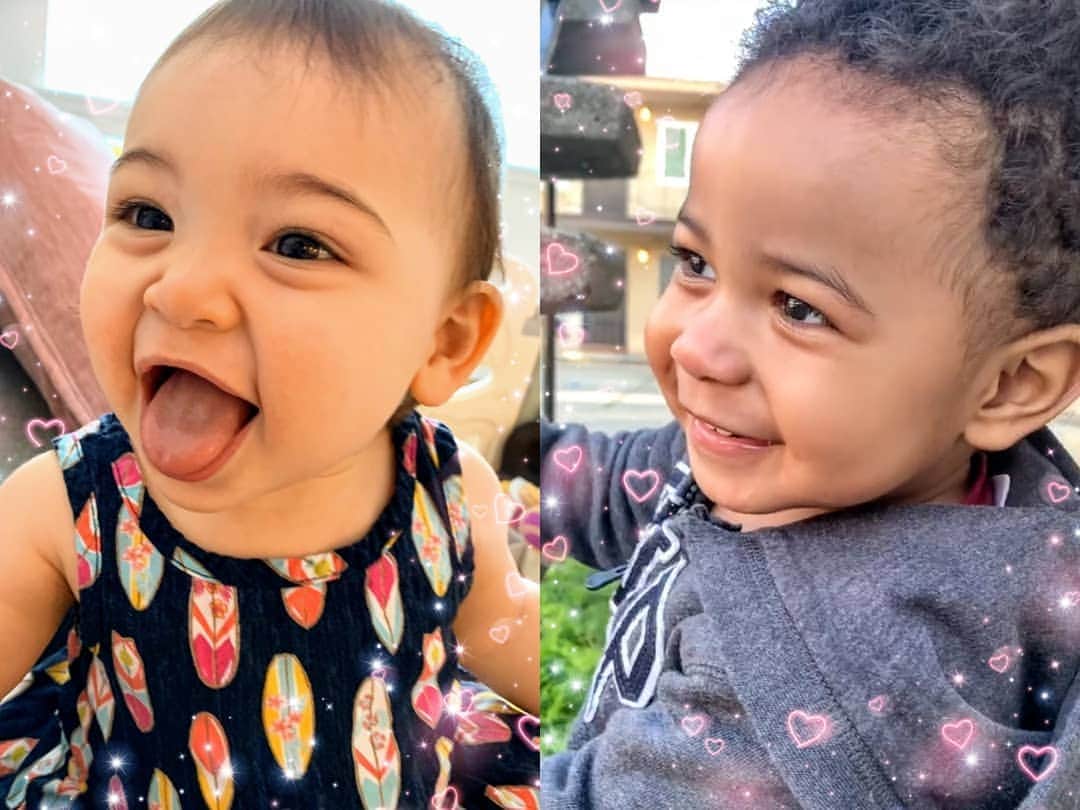 のインスタグラム：「早くこの子達に会いたい😚可愛すぎる♥️ I miss my little munchkins 😭 aunty loves you two💋💋💋💋」