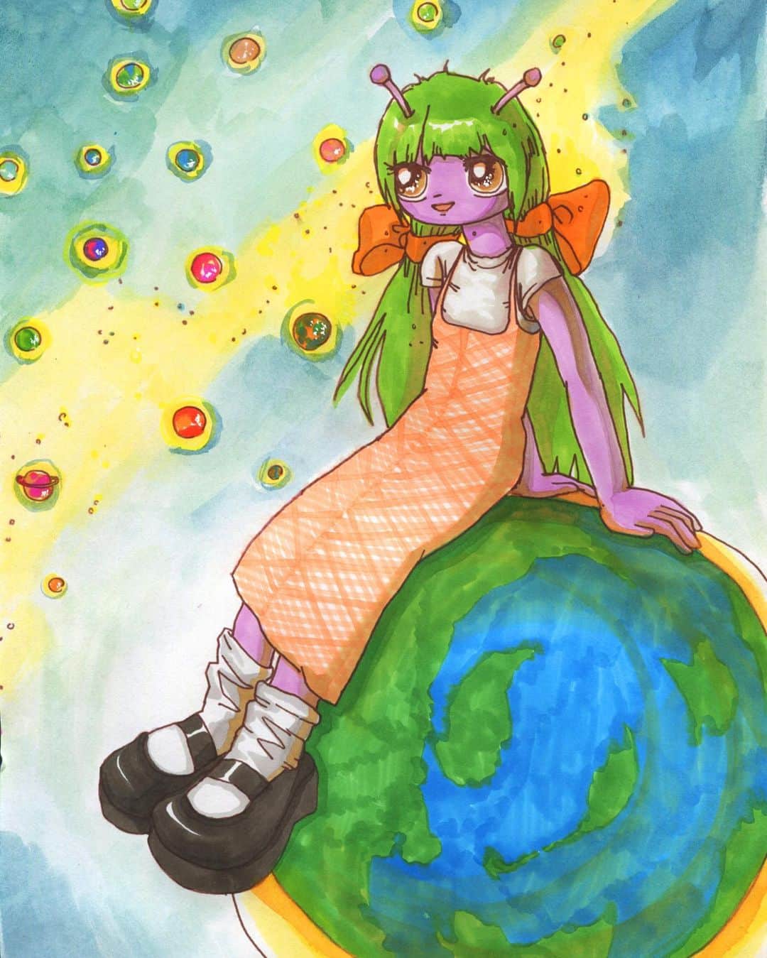 UNIFのインスタグラム：「-ˏˋ♥ ♥ waiting for the world to heal ♥ ♥ˊˎ-  by @myokahara feat ℙowder ⅅress + Sig shoe ♥　♡」