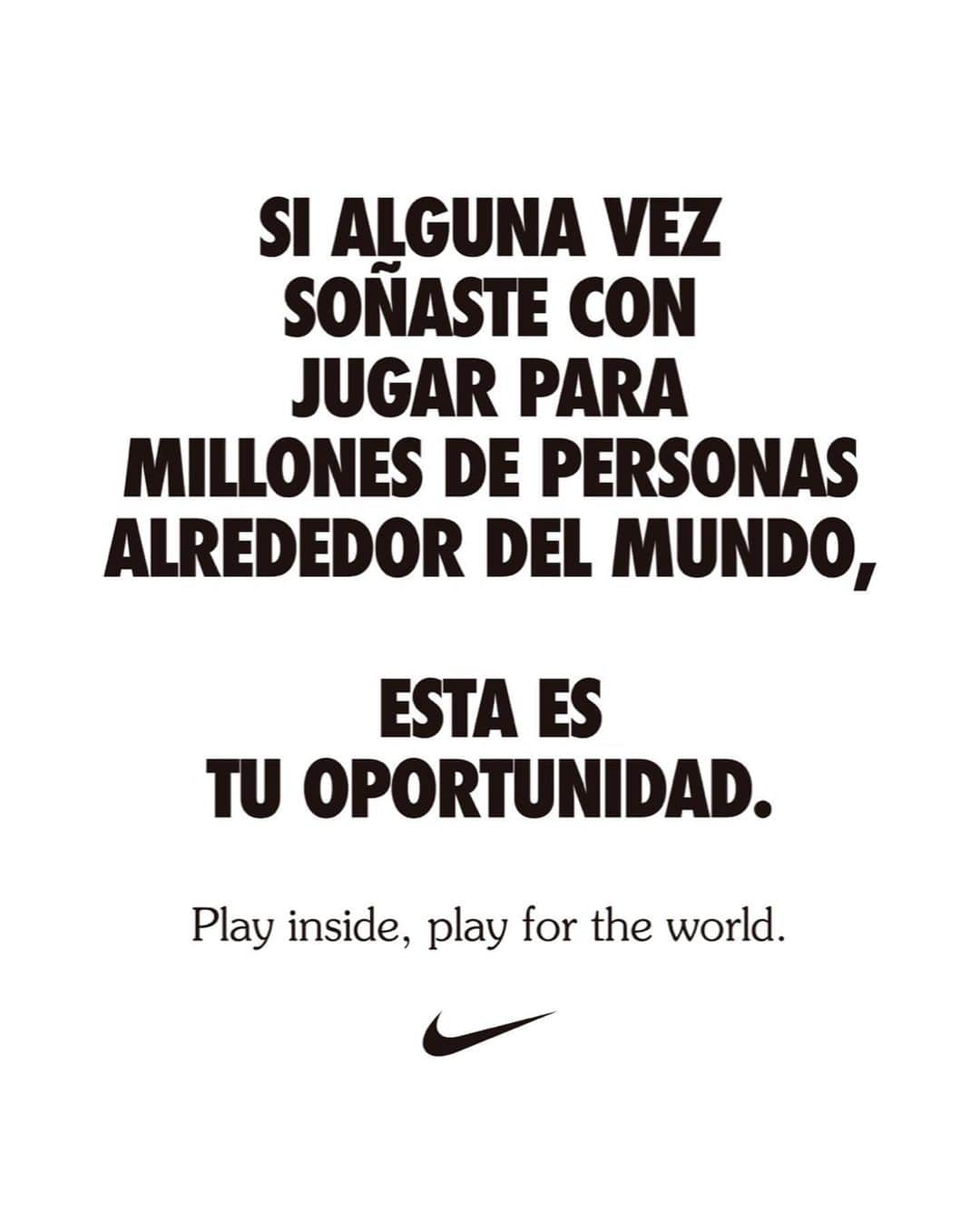 クリスチャン・ガンボアさんのインスタグラム写真 - (クリスチャン・ガンボアInstagram)「Ahora, más que nunca, somos un solo equipo #playinside #playfortheworld @nike @nikecostarica」3月22日 5時53分 - crisgam89