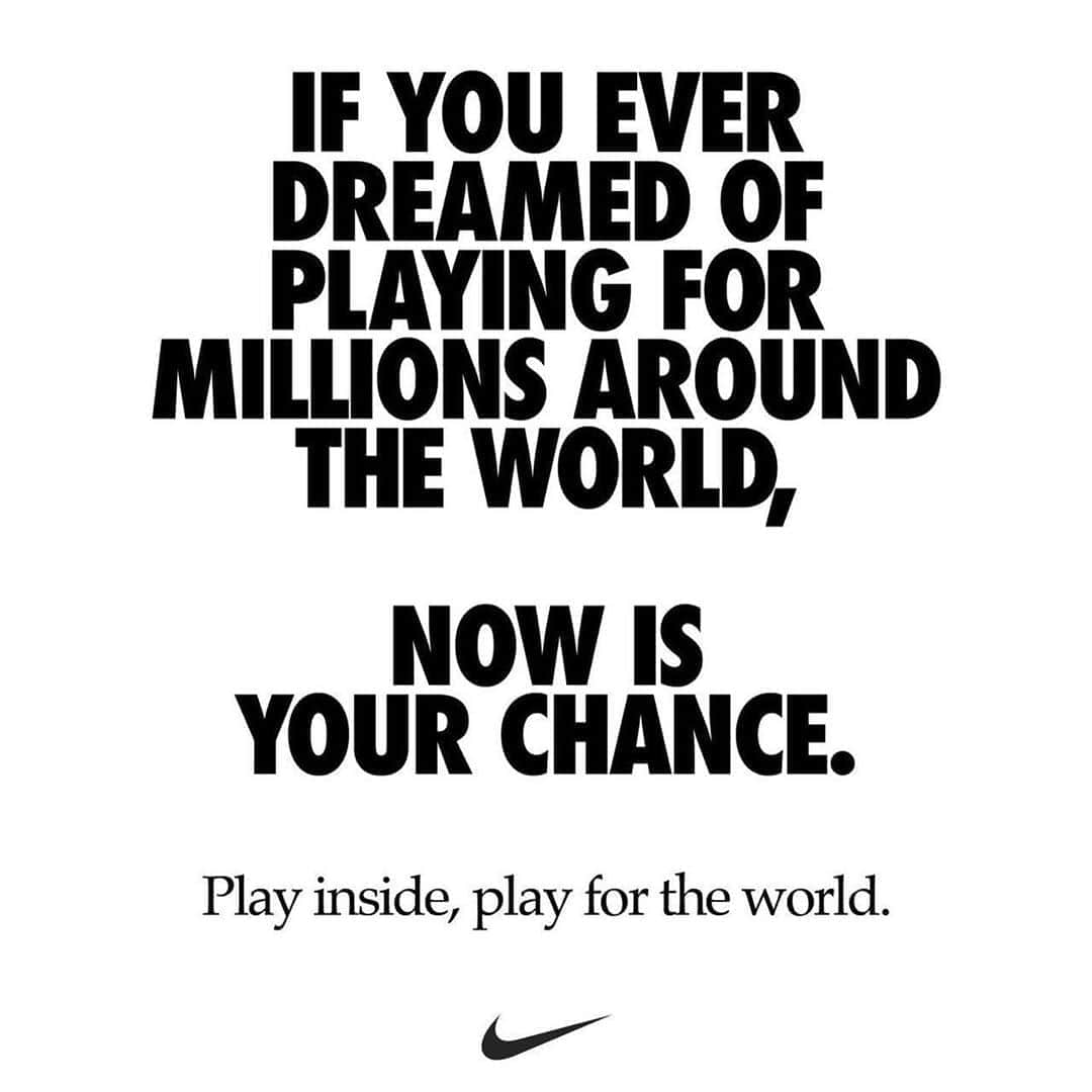 イヴァン・ペリシッチのインスタグラム：「#playinside #playfortheworld #justdoit @nike」