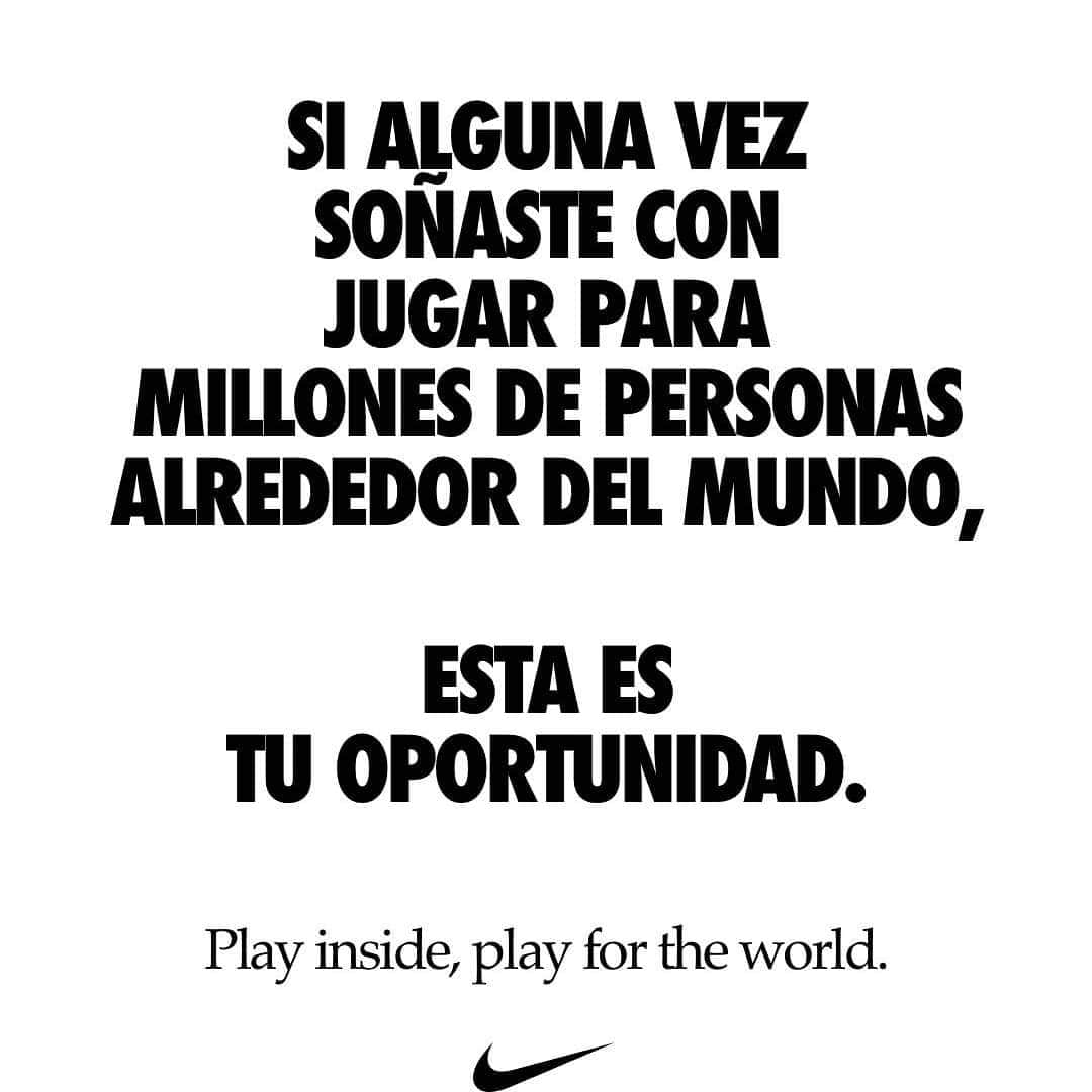 カルロス・サンチェス・モレノさんのインスタグラム写真 - (カルロス・サンチェス・モレノInstagram)「Ahora, más que nunca, somos un solo equipo #playinside #playfortheworld @nike」3月22日 7時05分 - carlossanchez6