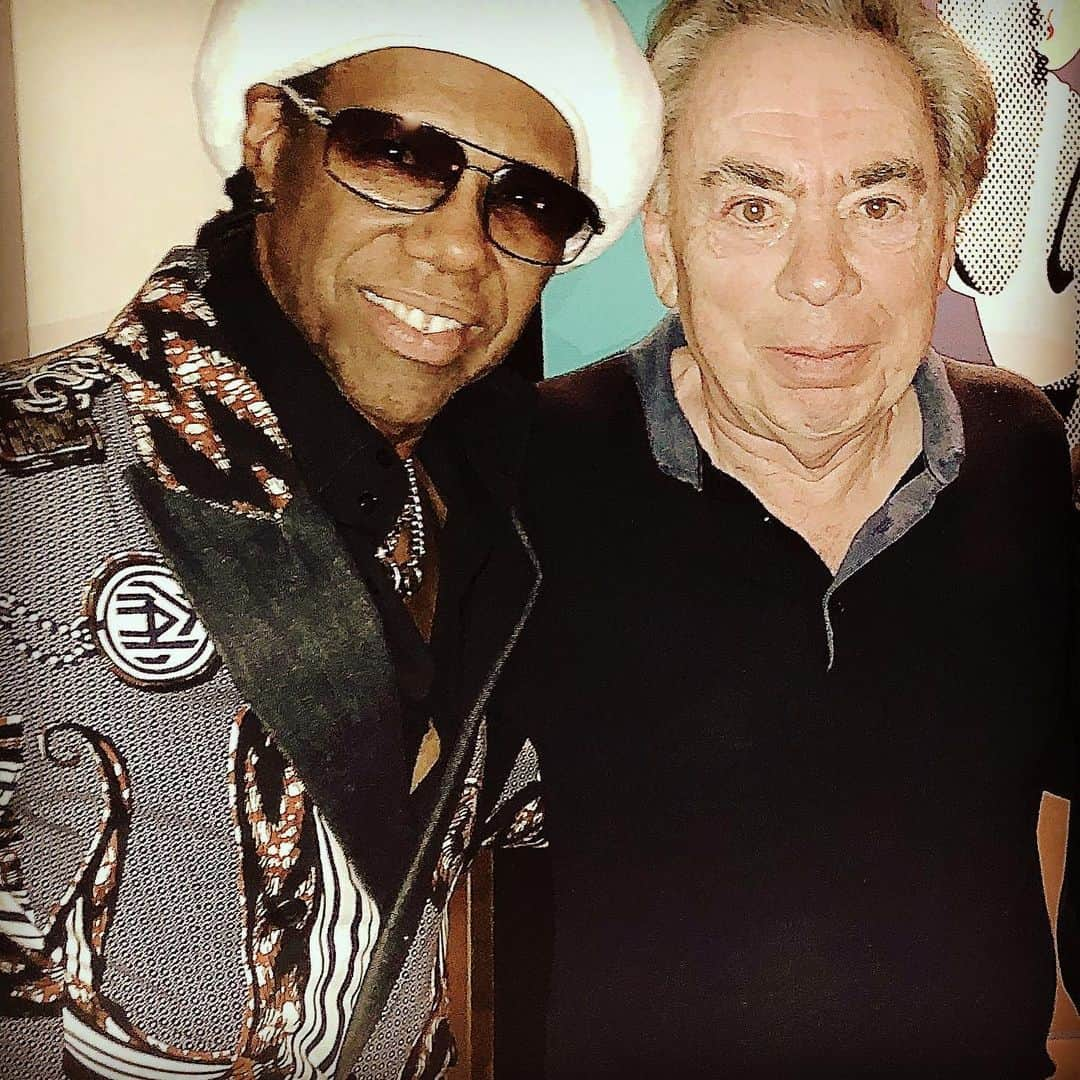 ナイル・ロジャースさんのインスタグラム写真 - (ナイル・ロジャースInstagram)「#happybirthday @andrewlloydwebber A truly brilliant #musical mind and the kindest host one could ever dream of.」3月22日 17時13分 - nilerodgers