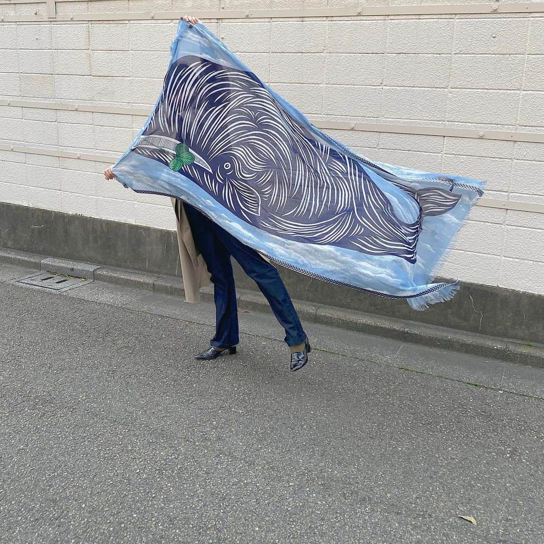 土岐麻子さんのインスタグラム写真 - (土岐麻子Instagram)「🐳 母から貰った鯨stole！」3月22日 17時22分 - tokiasako