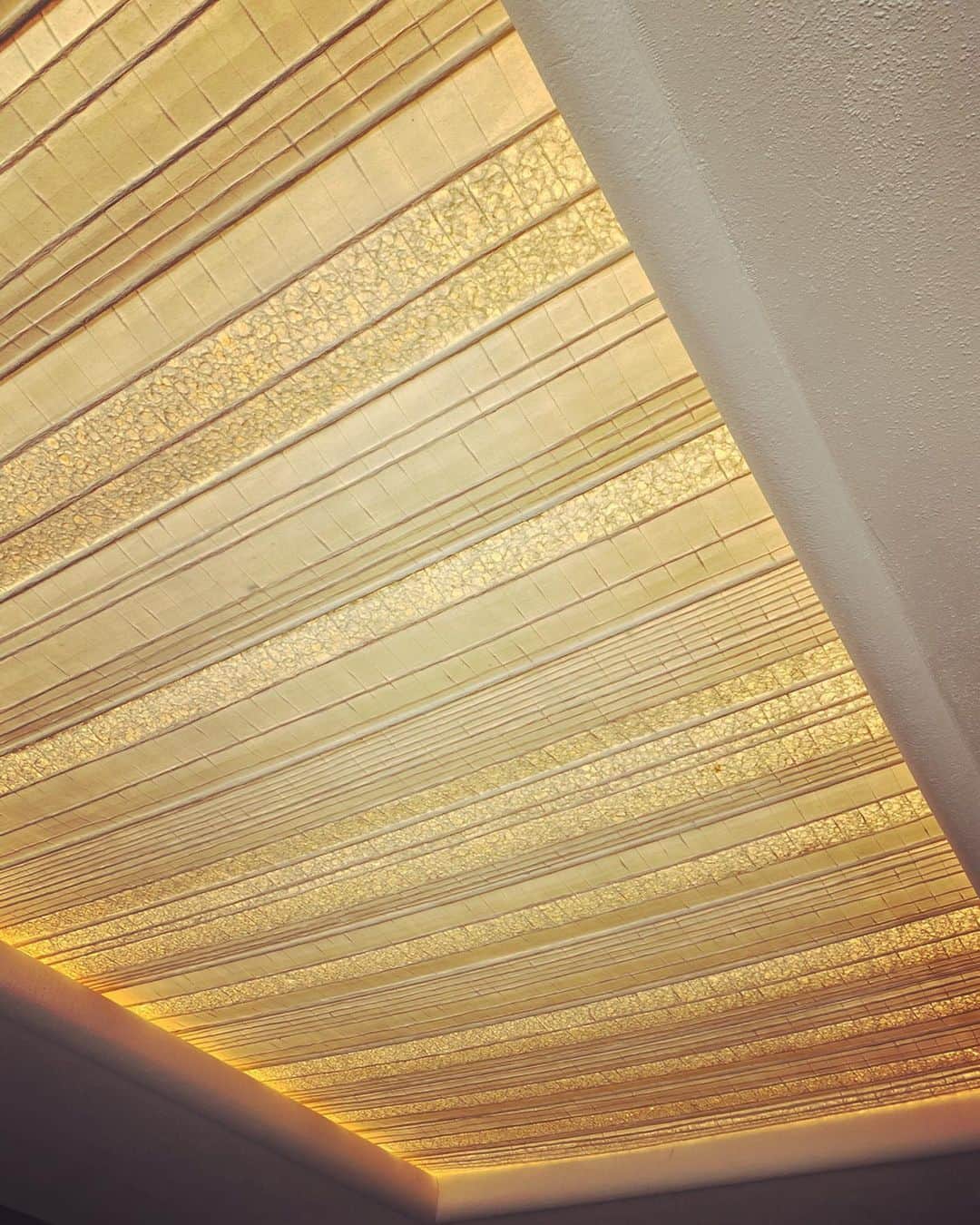 徳永有美さんのインスタグラム写真 - (徳永有美Instagram)「和紙デザイナー堀木エリ子さんの作品に出会いました。柔らかく受け止めてくれそうな佇まい。  和紙は陽の光の中で"移ろう"のが魅力だそうです。太陽が昇ってから沈むまで、時の移ろいで影の表情が変わります。柔らかさ、あたたかさ、シンとしたような冷たさ… 堀木さんの作品はミッドタウンや成田空港の到着ロビーにも飾られているそうです。そして過去にはカーネギーホールで行われたヨーヨー・マのソロコンサートの舞台美術で14m×4mの巨大な創作和紙が飾られたことも。陽の光でなくてもライティングで曲の抑揚に合わせて演出されたそうです。ヨーヨーマの神秘的な音色に絡み合って素晴らしい空間になったんだろうな…(←調べてみたらすぐにその時の映像が出てきました！シルクロードを表現したそうでとても素敵です...) #堀木エリ子  #堀木エリ子展 #和紙 #和紙アート」3月22日 12時52分 - yumi_tokunaga.official