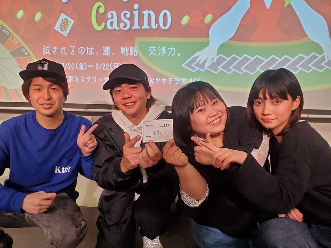 信江勇さんのインスタグラム写真 - (信江勇Instagram)「#ラボ365 で開催してる#TMCasino に行って来ましたー(≧▽≦) なんと! なんと、なんと!  ダントツの1位✧◝(⁰▿⁰)◜✧ 13チーム(たぶん(；´∀｀))中です!  3位　109 2位　113 1位　170  たしかこんな感じの得点でした(✿^‿^) Kさんの大胆かつ巧妙な戦術、Tさんのギャンブル力 まこっちゃんの、突進力!  全てがマッチしてたと思います(人*´∀｀)｡*ﾟ+  めちゃめちゃ嬉しいし、面白いし、楽しかったー(ﾉ◕ヮ◕)ﾉ*.✧ 最高です!  #TMC #SCRAP」3月22日 18時44分 - nobue_you