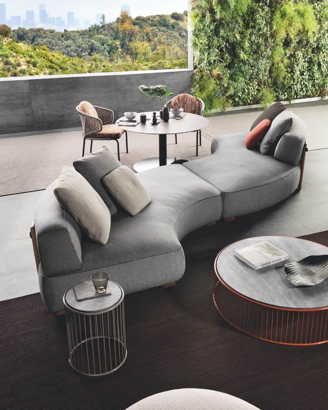 Minotti Londonさんのインスタグラム写真 - (Minotti LondonInstagram)「Florida is a formal clustering of soft, geometric shapes outlined in outdoor-friendly eco-leather piping.  The variety of pieces available allows for the creation of multiple compositions that meet the increasingly widespread demand for spaces that are more intimate and cozy, as well as areas for social gatherings, even in outdoor settings.  Equipped with a state-of-the-art adjustment system, the feet are made of prized solid natural Iroko wood, as are the rear supports that stabilize the padded backrest.  Florida’s structure is in metal, suitably treated to make it especially resistant to corrosion, and coated in foam padding; it is then covered in water-resistant, weather-resistant fiber and fabric.  Tap the link in our bio to see the full sofa and some ideas on how to configure it for your hospitality area or residence.  #sofa #furniture #furnituredesign #design #interiordesign #interiordesigner #interior #designer #designinspiration #designinspo #minotti #minottilondon」3月22日 18時56分 - minottilondon