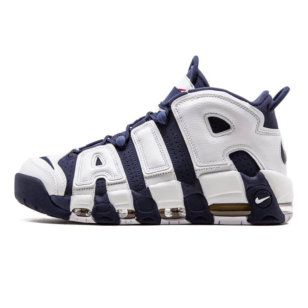 HYPEBEASTさんのインスタグラム写真 - (HYPEBEASTInstagram)「@hypebeastkicks: @nike‘s Air More Uptempo has returned in its acclaimed “Olympic” colorway. Originally created for Scottie Pippen‘s stint with the USA Basketball team during the ‘96 Olympic Games, the shoe features navy blue nubuck and bold white leather “AIR” overlays on the lateral and medial side. Cop a pair now from @stadiumgoods.⁠⠀ Photo: Stadium Goods」3月22日 20時01分 - hypebeast