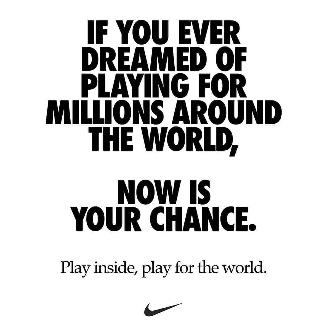 Elea Mariama DIARRAのインスタグラム：「Si vous avez toujours rêvé de jouer pour des millions de personnes , c est le moment ! . . . #playinside #playfortheworld #justdoit .」
