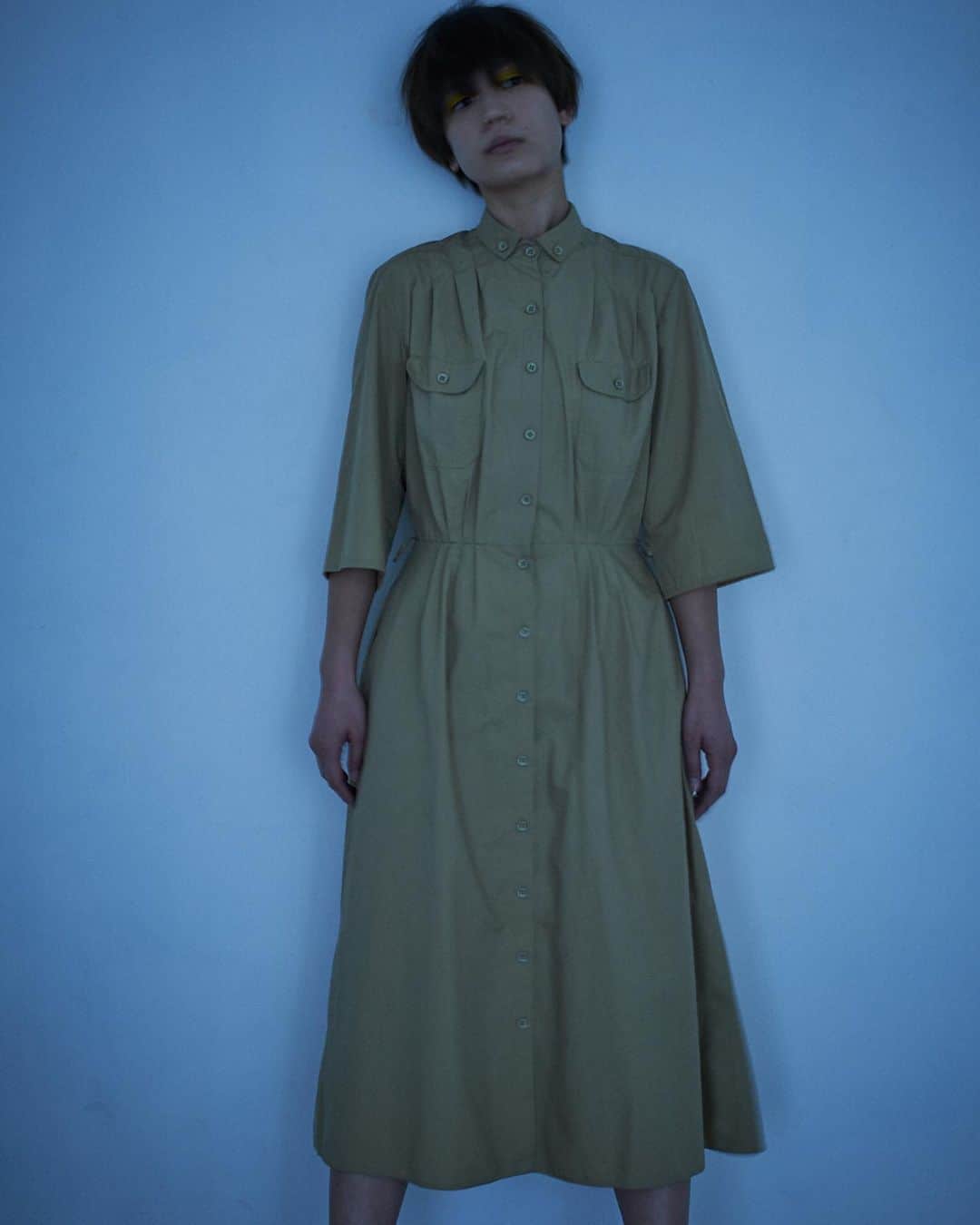 石川瑠利子のインスタグラム：「. . vintage one-piece💕 楽しい作品撮りでした🥳 . . #shooting #fashion #photo」