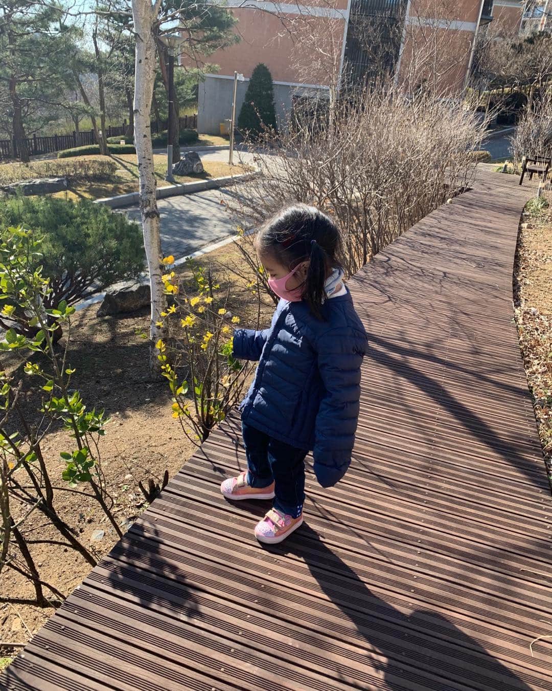 チェ・ジョンユンのインスタグラム：「#개나리가폈어요 엄마!오늘 너무 기분좋은 하루였어요! 라고 말해준 덕분에 엄마의 하루 피곤이 다 녹아내렸다..오늘은 별도 많이 보고...정말 오늘 엄마도 너무 행복했어」