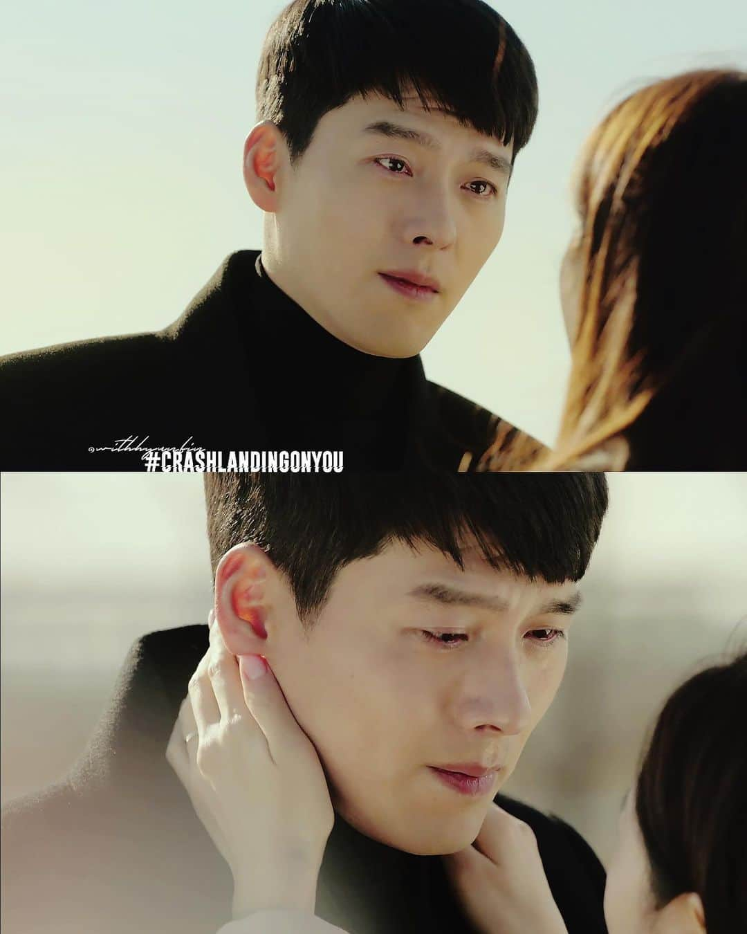 ヒョンビンのインスタグラム：「Are you in for a good cry - this scene hit you right in the feels. —— #crashlandingonyou #사랑의불시착  #hyunbin #현빈 #ヒョンビン #玄彬 #sonyejin #손예진」