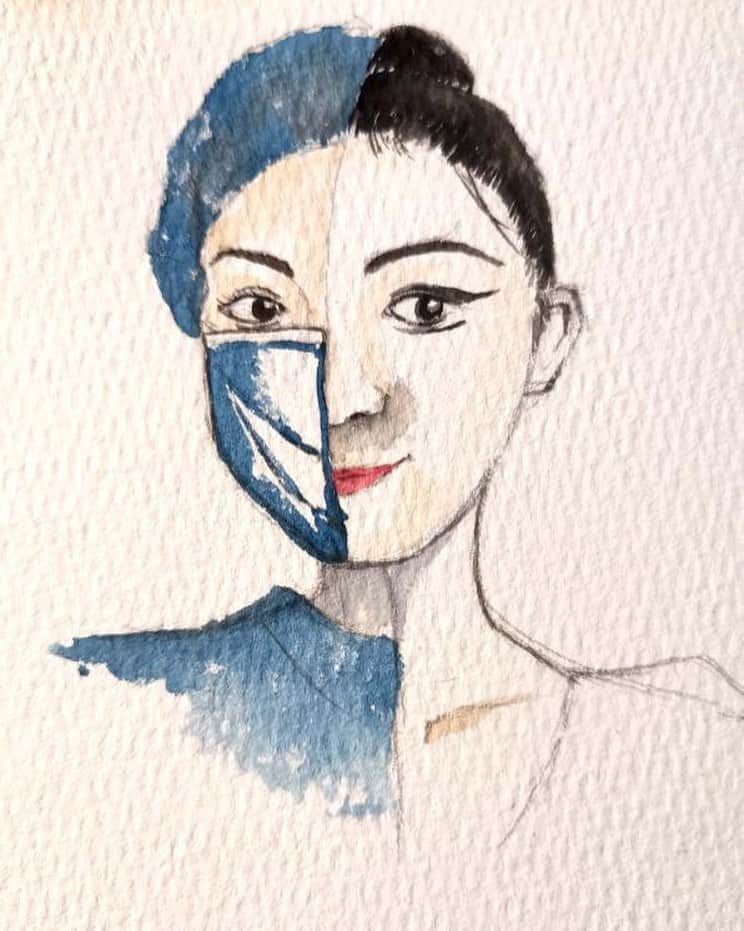 ミコ・フォガティのインスタグラム：「Beautiful drawing by @starcyonly ❤️ Thank you so much 🥰」