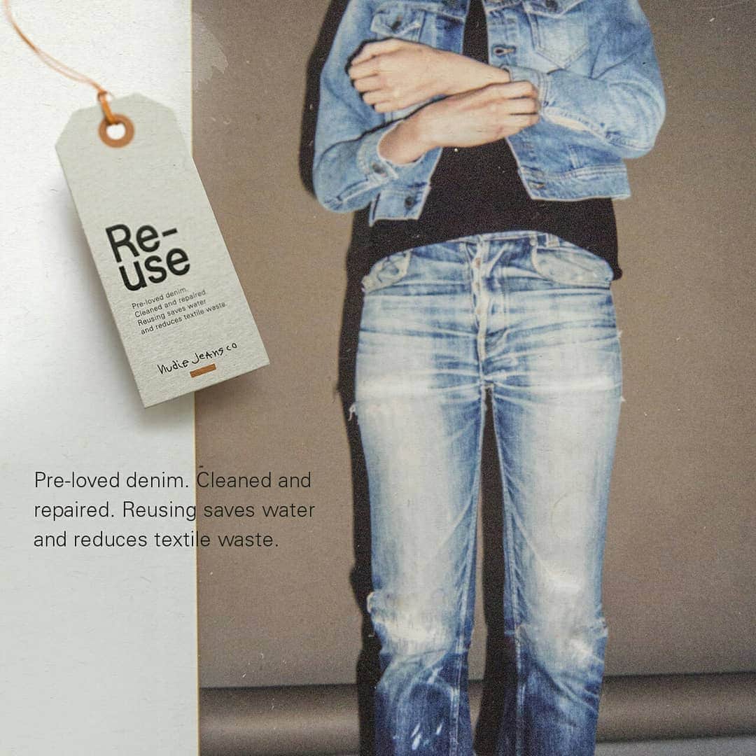 ヌーディージーンズさんのインスタグラム写真 - (ヌーディージーンズInstagram)「RE-USE DROP 10 PREVIEW ONLINE! These are one-of-a-kind jeans. All Nudie Jeans Re-use garments are washed, repaired and ready to wear. Available for a limited time only. Preview link in bio.」3月23日 21時04分 - nudiejeans