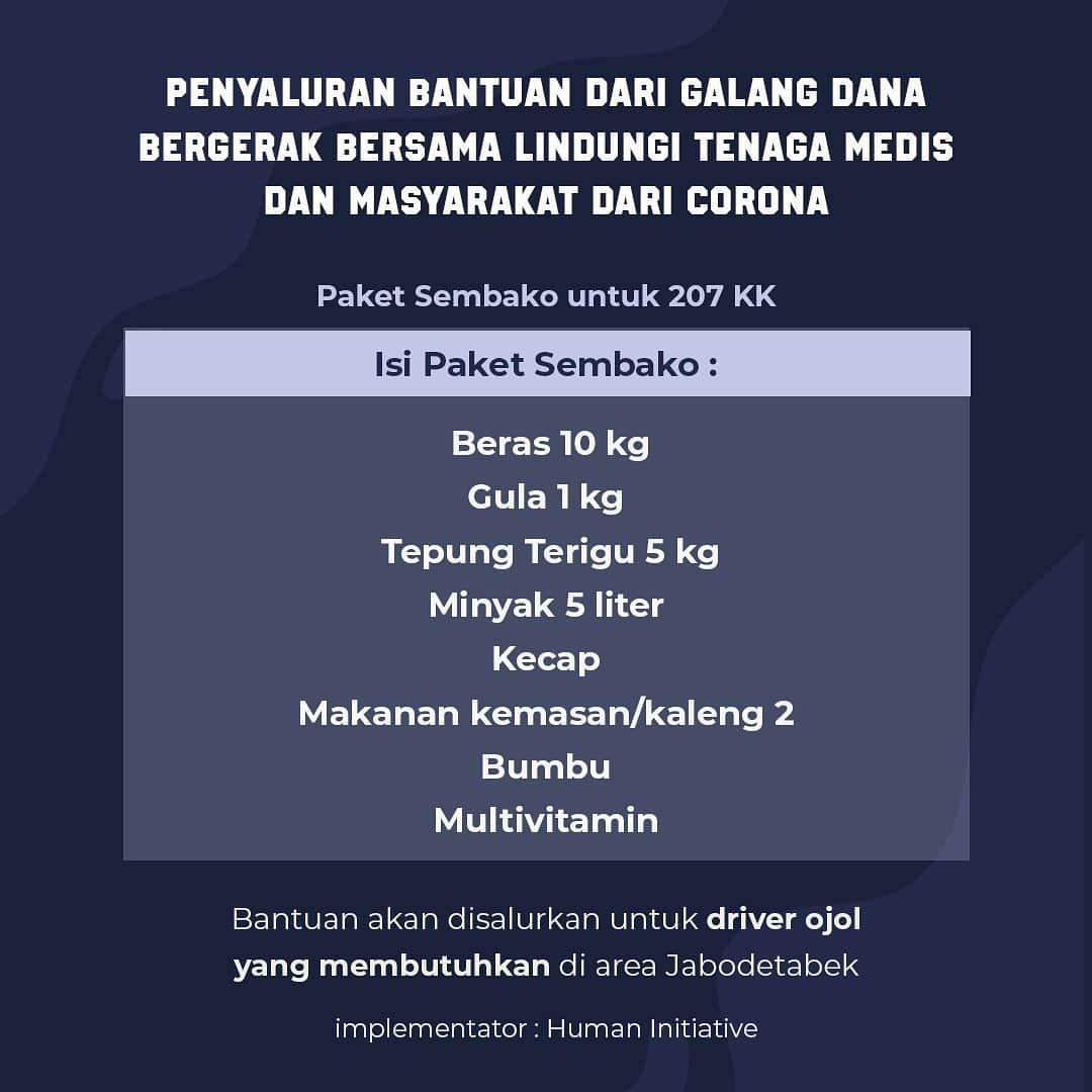 Raffi Ahmadさんのインスタグラム写真 - (Raffi AhmadInstagram)「Alhamdulillah, dana yg kita kumpulkan brg @kitabisacom akan lgsg kita bagikan dalam bentuk 3000 makanan untuk tenaga medis. Kalo liat berita2 masih banyak yg kekurangan suplai makanan buat tenaga medis, semoga bermanfaat.  Gw sm tim rans dan tim @kitabisacom terus kordinasi mana yg bs kita bantu secara porsi kebutuhan. ❤️❤️🙏🙏 . .  Untuk makanan tenaga medis, Bantuan akan disalurkan secara bertahap selama 10 hari ke 10 Rumah Sakit rujukan Corona di Jogja dan Solo.  Sementara untuk bantuan masyarakat di jabodetabek (207 kk) akan langsung kita eksekusi Insha Allah mulai di Rabu 25 Maret ini. . Dukung dan doain kita terus ya. Bismillah yg mau partisipasi bisa klik link di bio...Bismillah ❤️❤️❤️」3月23日 21時07分 - raffinagita1717