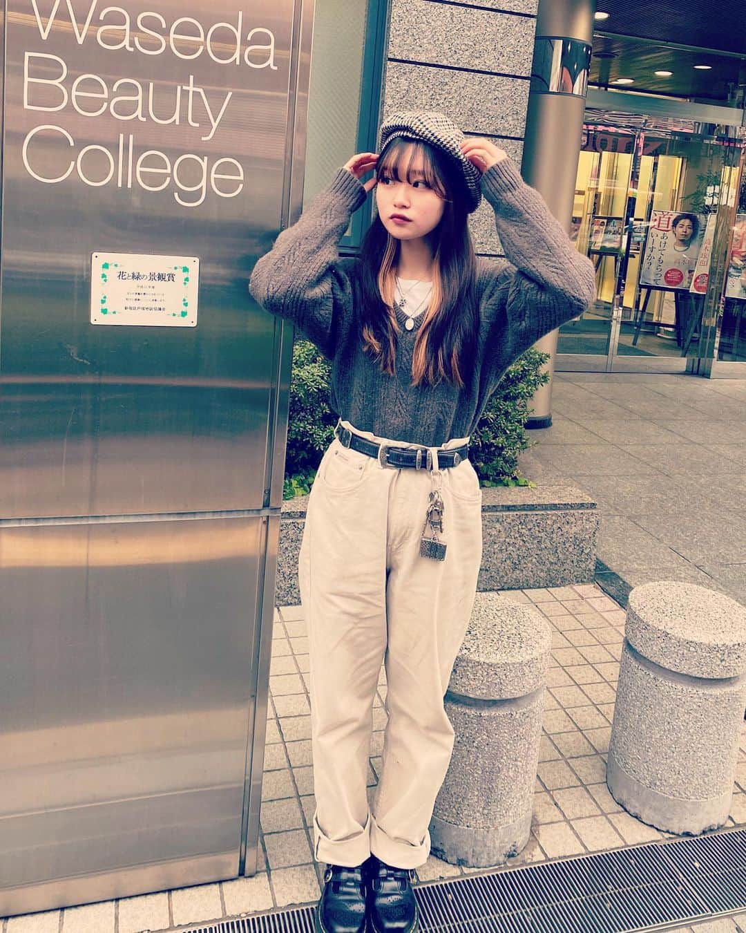 のインスタグラム：「✨早稲美ファッションスナップ✨ 21D ワタナベ　サイ  #ファッションスナップ#fashionsnap #outer#used#tops#yvessaintlaurent #bottom #calvinklein  #shoes #drmartens  #古着 #ootd#コーデ #古着コーデ #古着女子 #おしゃれさんと繋がりたい  #古着好きな人と繋がりたい #美容学生と繋がりたい #ファッションコーデ#美容師#美容師さんと繋がりたい #美容学生 #hairsalon #alansmithee #春コーデ#春服#美容師コーデ #ヘアアレンジ#早稲美#早稲田美容専門学校」