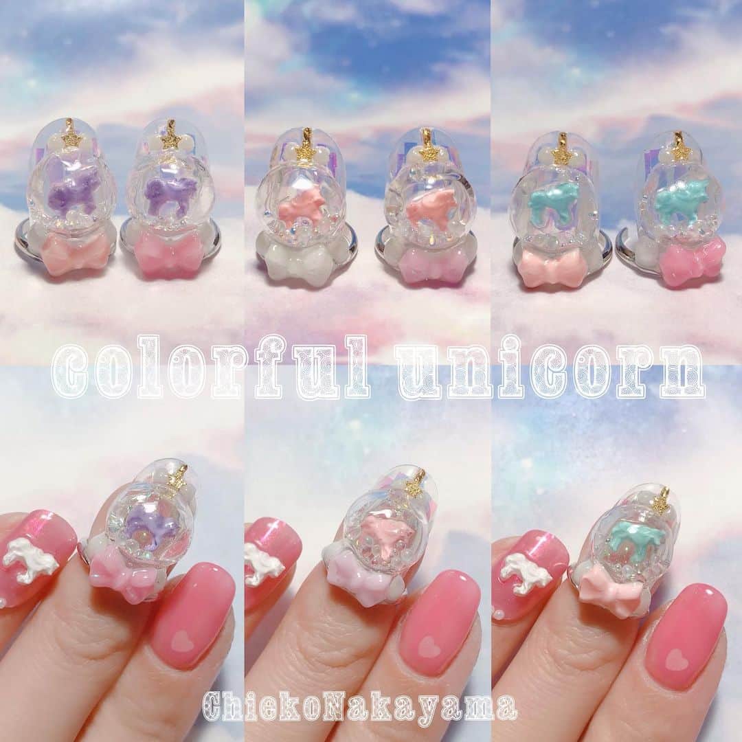 なかやまちえこのインスタグラム：「ピンクポニーも残り一つとなりました😌💕⠀ パープルはsold outとなりました🙏✨✨⠀ （再販リクエストが多いものは追納いたしますので、販売サイトにお問い合わせ頂けたら幸いです😇🙏）⠀ ⠀ 購入してくださった方々ありがとうございます☺️🙏✨✨⠀ ぜひたくさんお出かけに連れて行ってやってください🦄✨✨ @stampnailring なかやまちえこ #ハンドメイド ネイルリング 💍⠀ 数に限りがありますのと、1点1点手作りの為同じお色の組み合わせのデザインはありませんので、気になる方はお早めに☺️💕 ⠀ ご購入は @stampnailring  のプロフィールから販売サイトに飛んでいただくか、ストーリーから飛べます☺️☺️☺️⠀ ⠀ #リングネイル は指先に #リング をはめていただくのみの取り外し簡単に爪先のオシャレを楽しめる商品です✨⠀ #スタンピングネイルリング のアカウントのストーリーハイライトのところからショッピングサイトに飛べます！⠀ 全て一点のみのお造りとなりますので、よろしくお願い致します😌🙏🙏✨⠀ #nail #nails #nailart #ネイル #美甲 #ネイルアート  #japanesenailart #manucure #japanesenails #manicurist #gelnails #أظافر #네일아트 #vẽmóng #ngườiđẹp  #เพ้นท์เล็บ #искусствоногтя #artedeuñas #เพ้นท์เล็บเจล #ジェルネイルデザイン #ネイルデザイン #senikuku #nagelkunst #ゆめかわネイル #オーロラネイル #ゆめかわいい ⠀ ・意匠登録済（デザイン特許）STAMPNAIL ・実用新案登録済（使い方特許）STAMPNAIL」