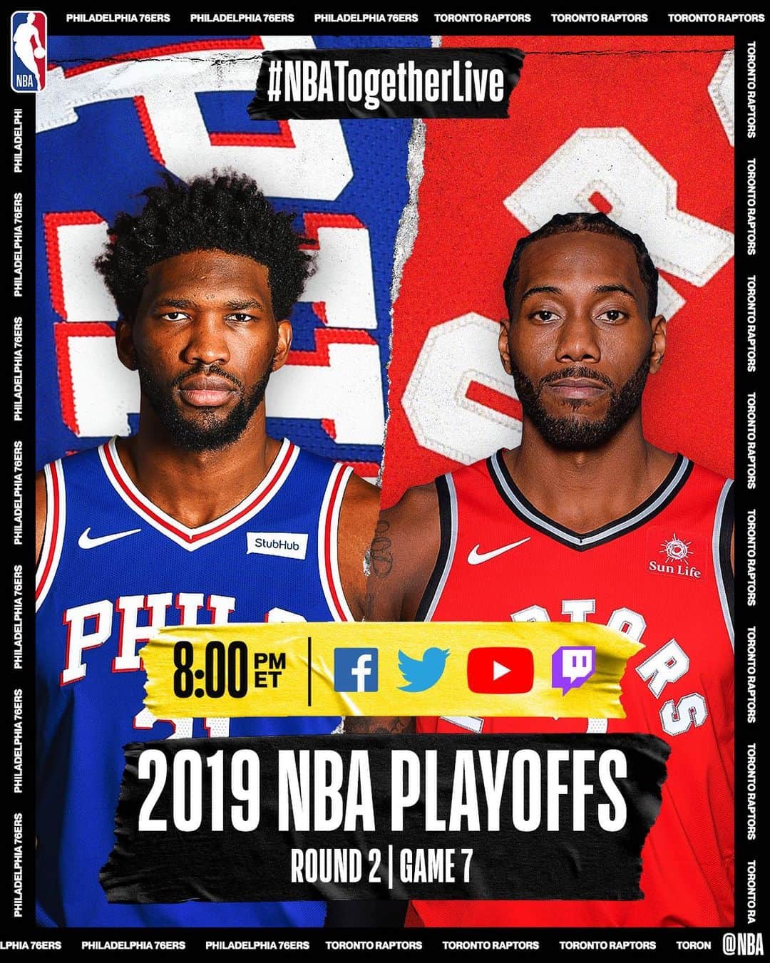 NBAさんのインスタグラム写真 - (NBAInstagram)「‪Tonight’s #NBATogetherLive classic game will feature last season’s epic @sixers/@raptors Game 7!  We’re airing it live & watching together on NBA Facebook, Twitter, YouTube and Twitch at 8:00pm/et!」3月24日 6時52分 - nba