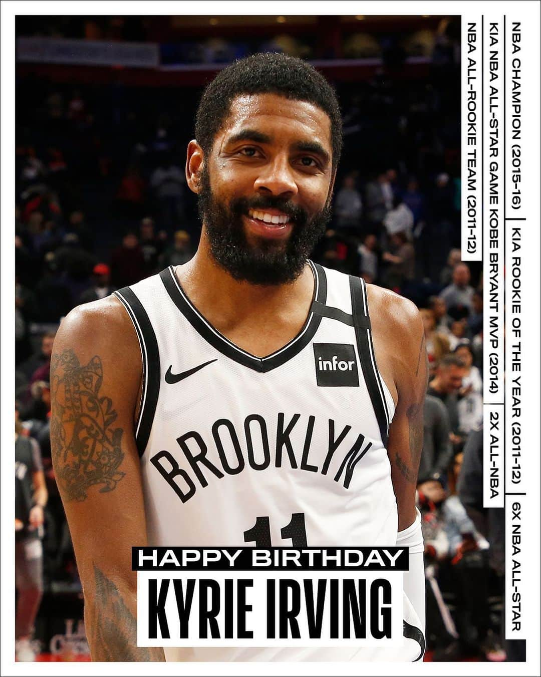 NBAさんのインスタグラム写真 - (NBAInstagram)「Join us in wishing @kyrieirving of the @brooklynnets a HAPPY 28th BIRTHDAY! #NBABDAY」3月23日 22時50分 - nba