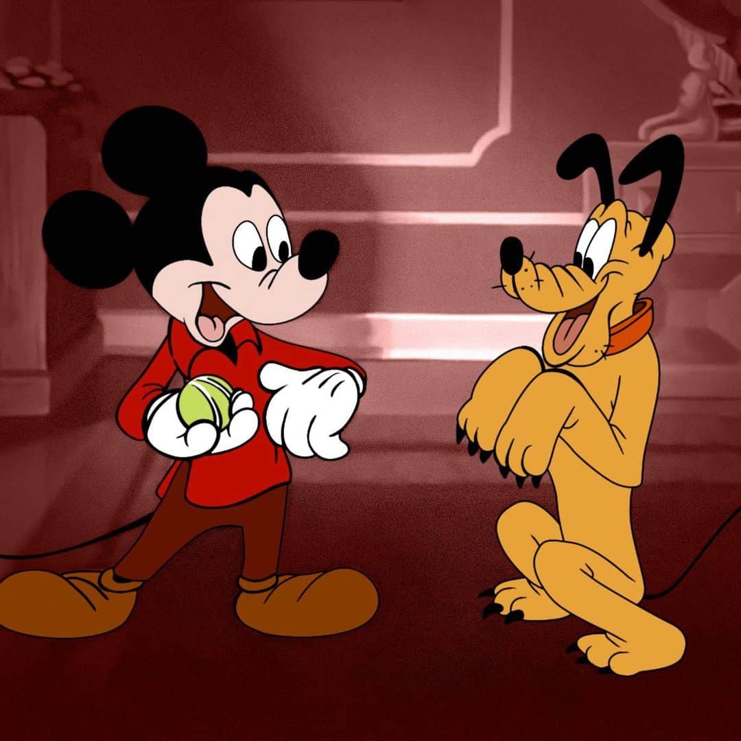 ミッキーマウスさんのインスタグラム写真 - (ミッキーマウスInstagram)「Have you ever seen a duo so pawfectly adorable? Raise your hand if you ❤️ Mickey and Pluto! 🙋🏽‍♂️」3月23日 23時30分 - mickeymouse