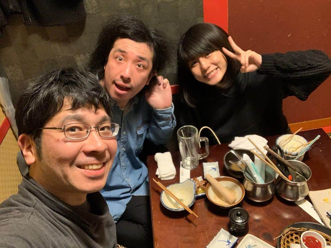 芳野友美さんのインスタグラム写真 - (芳野友美Instagram)「事務所の先輩方と！ 山内良友さん&久松龍一さん 久々会合♪今日は寒かったからお鍋食べてきたよん☺︎ 昨日のドラマ「#赤い刻印 ショカツ刑事・羽角啓子」見ていただいた皆様ありがとうございました✨」3月24日 0時53分 - yumi_yoshino_1980