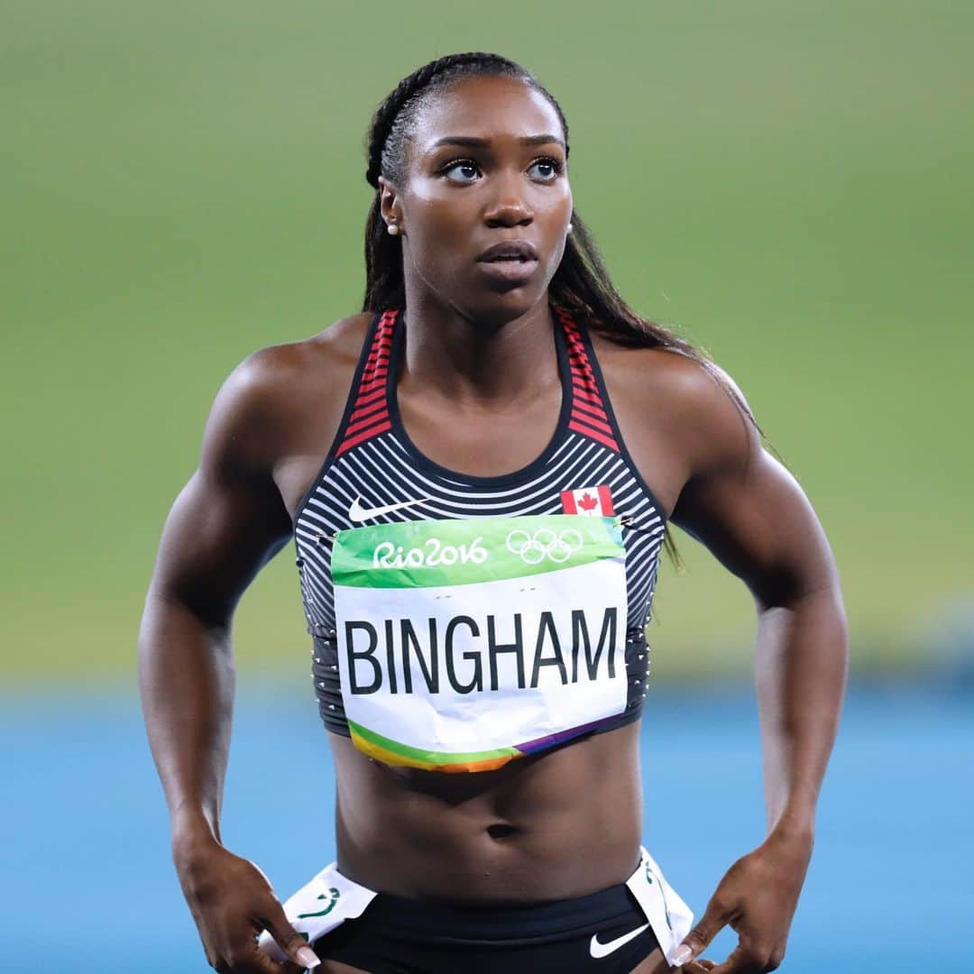 カミカ・ビンガムのインスタグラム：「This whole situation shows that even when we think we are in control, we are not. This is bigger than just sports. This is beyond us at the moment.⁣ ⁣ In this time of uncertainty with the IOC's decision, I fully support the COC’s decision to put the health of athletes and others first. I'm proud they made the right decision. ⁣ ⁣ As athletes, we have to adapt and adjust plans and continue to move forward in the safest manner possible. I have faith there is greater good on the other side of this 🙏🏾⁣ #teamcanada #olympics」