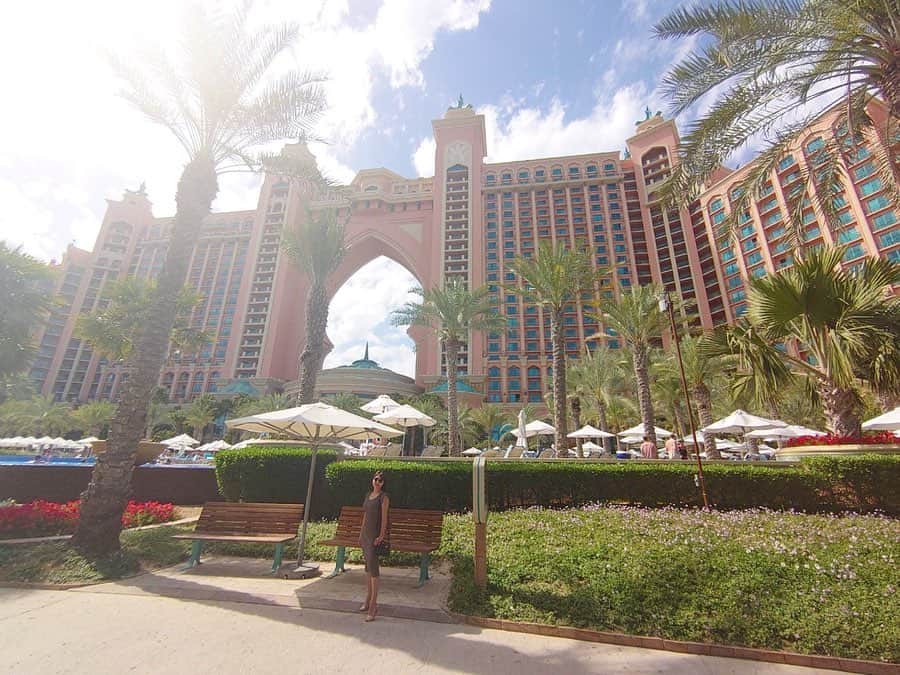利咲さんのインスタグラム写真 - (利咲Instagram)「ドバイのホテルシリーズ💫アトランティスザパーム﻿🐬 @atlantisthepalm  内装がディズニーシーみたいでアリエル気分になれます。﻿ 隣接されてるウォーターパークでエンジョイ出来たり、アトランティス大陸をモチーフとしたアクアリウムがあったりとエンターテイメント満載♪﻿ ファミリーも多くてハッピー度高め☺️﻿ 窓から見る景色もパームアイランドの人工島が見れて綺麗です🏝﻿ 好きなホテルの一つになりました✨﻿ ﻿ ﻿ ﻿ Dubai Hotel Series♪ "Atlantis The Palm"﻿ The interior looks like Disney Sea and feels like Ariel.﻿ Enjoy entertainment at the adjacent water park, and there is an aquarium with the motif of Atlantis continent.﻿ There are many families. Happy mood!﻿ The view from the window is beautiful because can see the Palm Island.﻿ It became one of my favorite hotels!﻿ ﻿ #atlantisthepalm #atlantis #atlantisdubai #atlantiswateradventures #atlantishotel #atlantisresort #アトランティスザパーム #アトランティスザパームホテル #aquarium #dubai #ドバイ #uae #アラブ首長国連邦 #dubai🇦🇪 #dubai❤️ #lovedubai #🇦🇪  #エイの顔が好き #はむはむ」3月24日 1時40分 - himeringo908