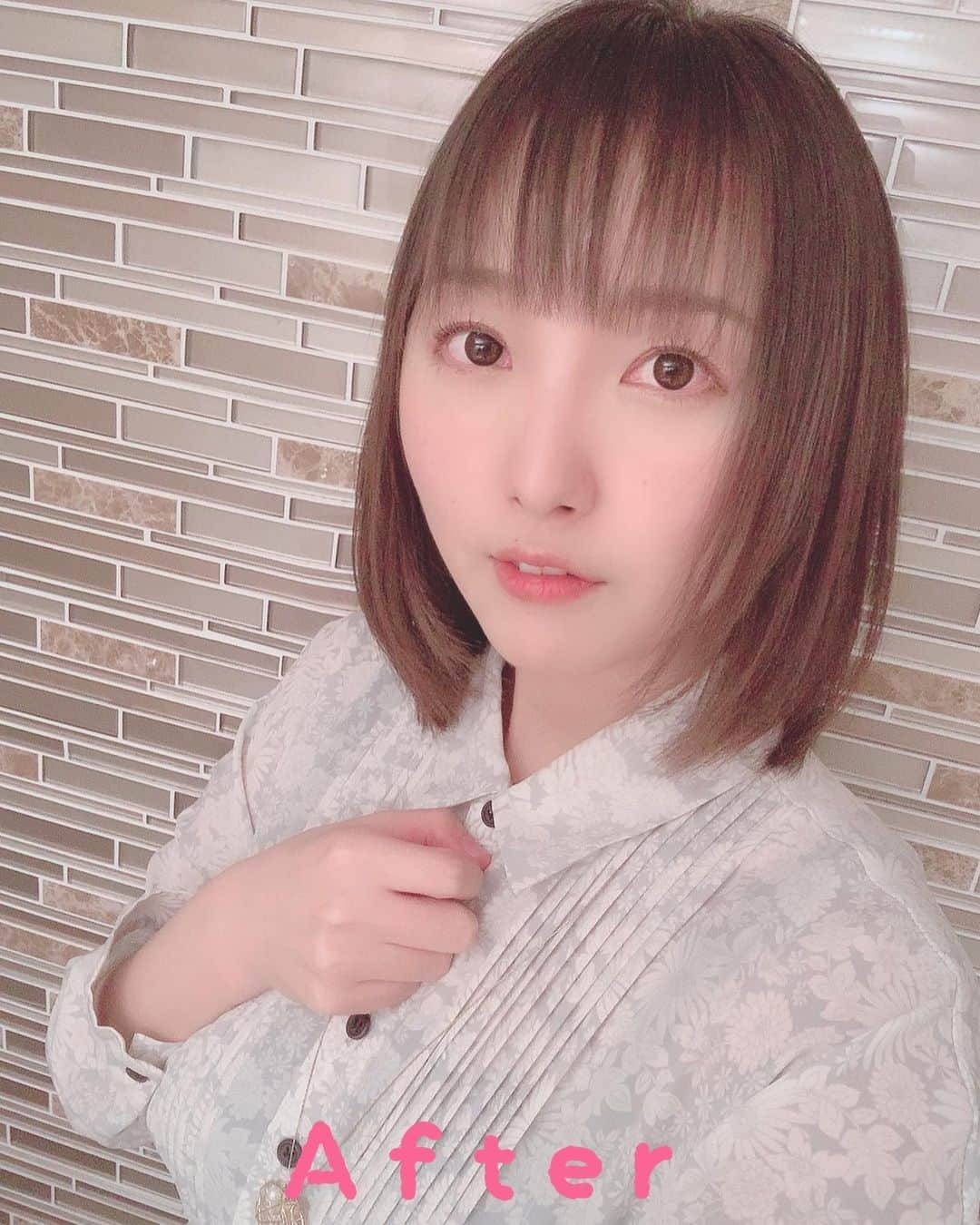 長久友紀さんのインスタグラム写真 - (長久友紀Instagram)「というわけで、髪をバッサリ切りました💇‍♀️💕 こんなに短くしたの何十年ぶりだろう…笑 色んな人から短いの似合わなさそうって言われ続けてきたから、切るつもりはなかったのですが、二回のブリーチで痛みに痛みまくってしまい、思い切って切ることにしました！  似合ってない意見が多かったらまた伸ばそうと思います！笑  #美容院 #髪色チェンジ  #ボブ」3月24日 15時43分 - nagakuyuki