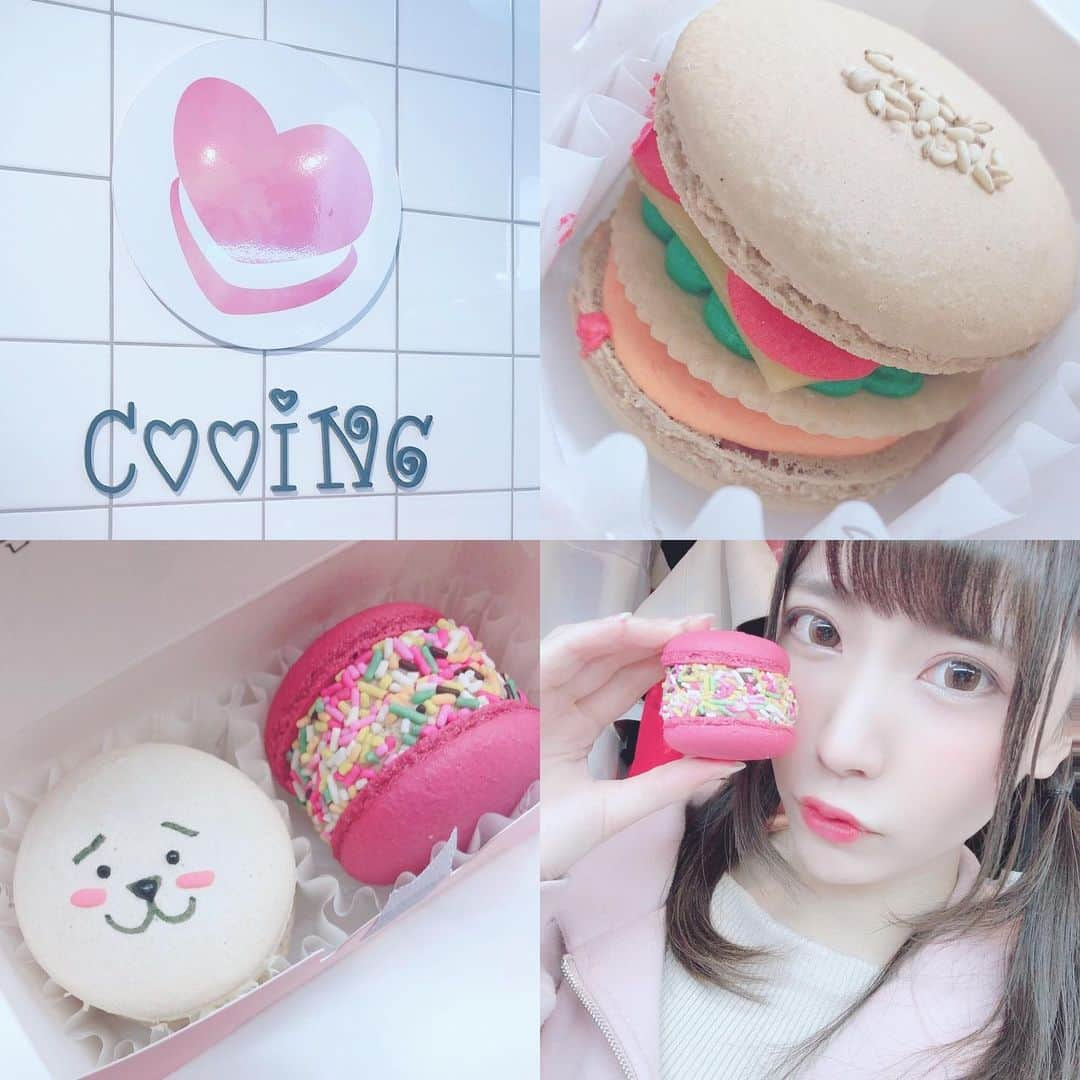 美和花樺さんのインスタグラム写真 - (美和花樺Instagram)「. . 原宿の #マカロン専門店 #COOING に行ってきたよ♡ . . ミニハンバーグもマカロンなんだよ♡ . 可愛すぎて!!!幸せ〜♪ . #美和花樺 #miwaharuka #マカロン #原宿カフェ  #原宿 #原宿スイーツ」3月25日 1時57分 - hurhurchan