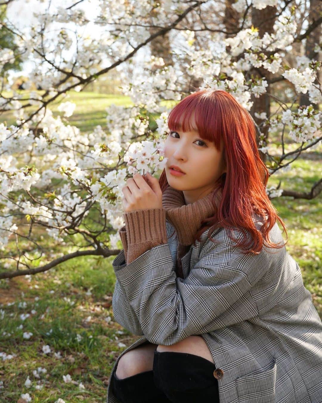 双葉さんのインスタグラム写真 - (双葉Instagram)「#cherryblossom #spring #redhair #japan #japanese #sakura #chaosundergroundzealot #chu_z #yoyogipark #hanami #sakura🌸 🌸🌸」3月24日 20時42分 - chu_z_futaba