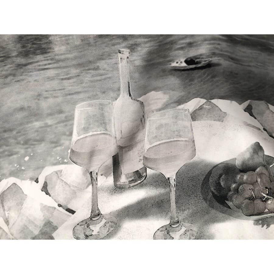 BEARDSLEY offcial instagramさんのインスタグラム写真 - (BEARDSLEY offcial instagramInstagram)「空の青、海のエメラルド、 美味しい食事にワインはロゼの優しいピンク… . knit ¥22,000+TAX BEARDSLEY . . . #beardsley #2020ss #sardegna #ビアズリー  #風景画プリント」3月24日 23時01分 - beardsley.pr