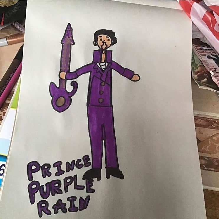 カルメン・エレクトラさんのインスタグラム写真 - (カルメン・エレクトラInstagram)「Ty @drjaredevil for sharing your #Prince art 💜 since we are all in some kind of home quarantine it’s the perfect time to get creative 🙏🏼」3月25日 2時39分 - carmenelectra