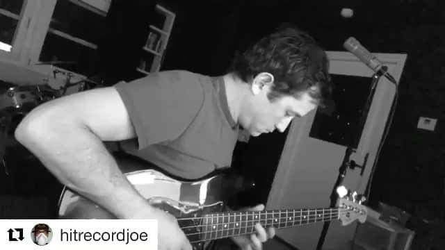 JR・ボーンのインスタグラム：「Beautiful  #Repost @hitrecordjoe ・・・ I just watched @Luxireally's video on @HITRECORD about her experience suffering through what seems like a case of COVID-19, even though she can't know for sure, because there aren't enough tests. Really impacted me... She's really the first person I know who has it. That's gonna start happening more and more to everyone—soon we'll all know someone, hopefully not too many.  So, I went through her records on the site and found this sorta melancholy piano improvisation she contributed last year. I'd never heard it before, but it really matched my mood. So I downloaded it, and played bass along with it. And that felt good. Or maybe "good" is not exactly the right word, but it felt cathartic.」