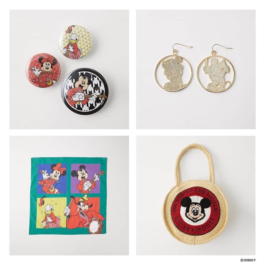 のインスタグラム：「"Disney SERIES CREATED by MOUSSY" 12th COLLECTION NOW ON SALE --------------------------------------------- 2020 EARLY SUMMER COLLECTIONで注目すべきは、 特別にオリジナルで描き起こした「祭(まつり)」シリーズ。 ㅤㅤㅤㅤㅤㅤㅤㅤㅤㅤㅤ 様々な表情で楽器を演奏しているキャラクターを 珍しい和装スタイルで各アイテムに落とし込み、 今までにない新たな魅力を引き出しました。 ㅤㅤㅤㅤㅤㅤㅤㅤㅤㅤㅤ 前コレクションに引き続き、 90年代のカルチャーシーンからインスパイアされたエッセンスをベースとしたラインナップをお楽しみください。 ㅤㅤㅤㅤㅤㅤㅤ MICKEY MOUSEを愛する人たちが 素敵に見えるように。 ㅤㅤㅤㅤㅤㅤㅤㅤㅤㅤㅤㅤㅤ いつまでも いくつになっても とまどうことなく ずっと着続けられる洋服。 ここで出会える特別な MICKEY MOUSEアイテムをMOUSSYは提案します。 --------------------------------------------- ■MD MATSURI BADGE(010DSB50-0530) ■MD MORTY＆FERDIE EARRINGS(010DSB50-0500) ■MD COLOR BLOCK SCARF(010DSB50-0490) ■MD CHENILLE PATCH ROUND BAG(010DST51-0210) ■MD MATSURI SCARF(010DSB50-0480) ■MD MATSURI SACOSH(010DSB51-0520) ■MD MATSURI CLEAR TOTE BAG(010DSB51-0510) ■MD MEDAL EARRINGS(010DSB50-0250) --------------------------------------------- 2020.03.25 wed Release✨ SHEL'TTER WEB STORE・The SHEL'TTER TOKYO表参道原宿店にて限定発売中！ ※一部商品は、SHEL'TTER WEB STORE限定でオーダーが既定数に達した場合に発売が決定するスペシャルアイテムとなっております。 #MOUSSY #DisneySERIESCREATEDbyMOUSSY #MOUSSY_Disney #MICKEYMOUSE」