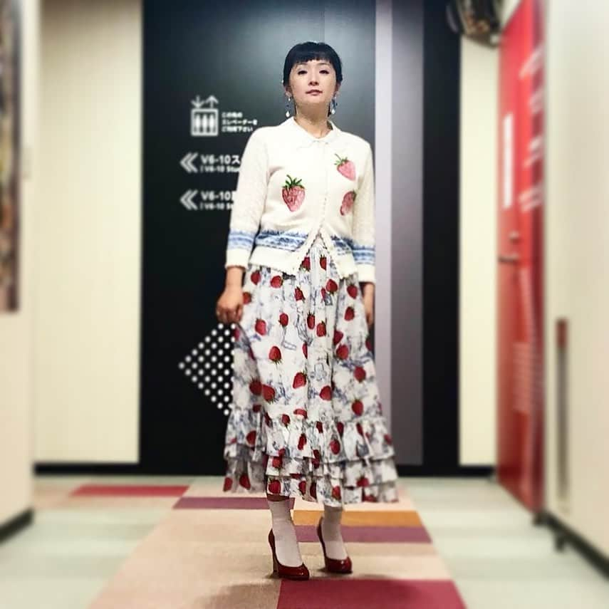 千秋さんのインスタグラム写真 - (千秋Instagram)「👗 @janemarple_official 👠 @stellamccartney  #ノンストップ #フジテレビ #苺好きに生まれたからには🍓 #janemarple #stellamccartney」3月25日 12時05分 - chiaki77777