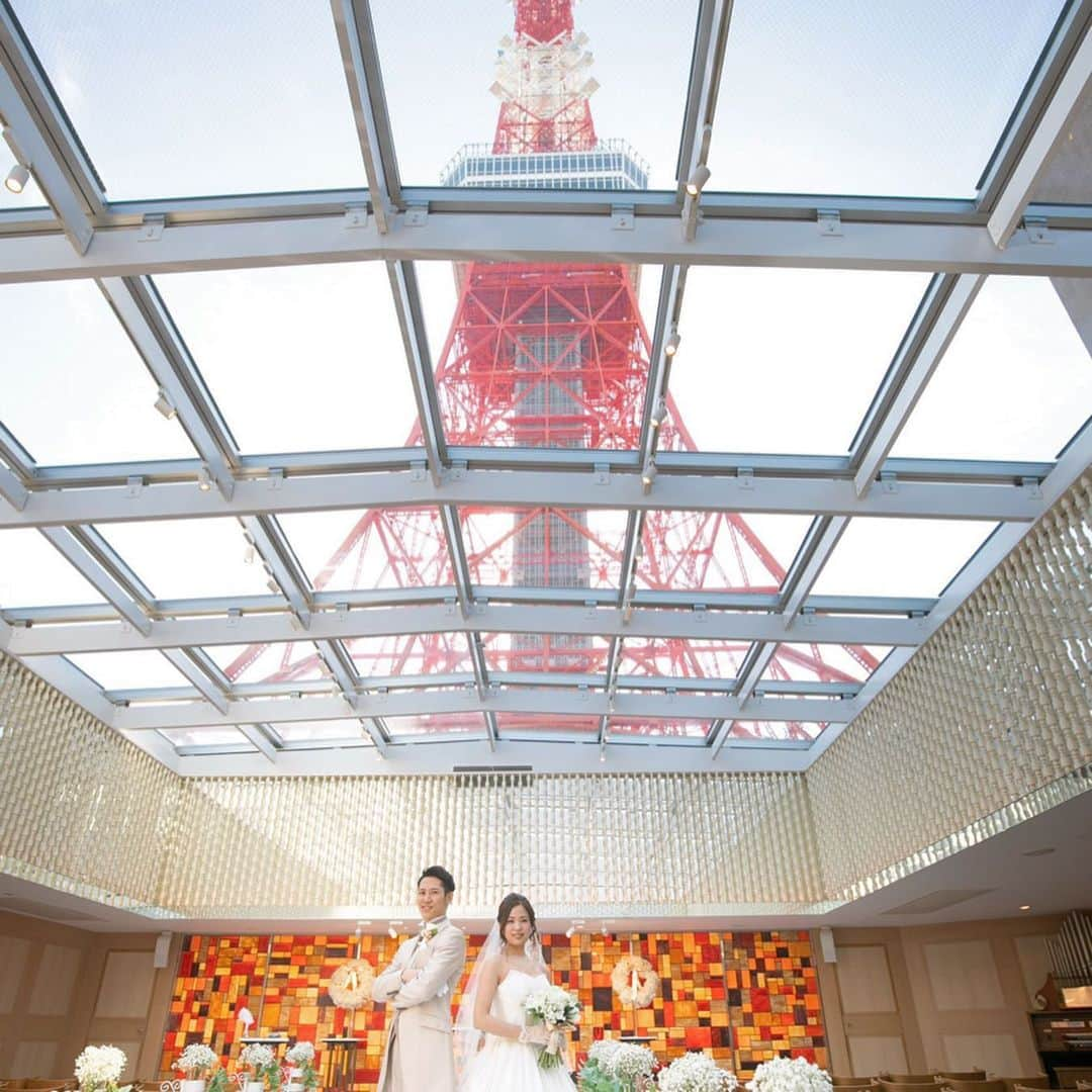 東京タワーの麓の結婚式のインスタグラム