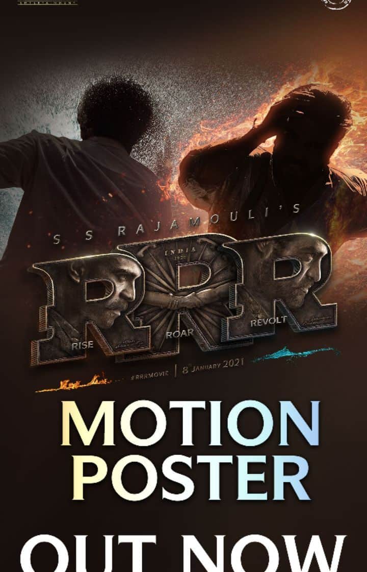 アリア・バットのインスタグラム：「It's the power of opposing forces, of fire and water. Here it is, the #RRRMotionPoster - #RiseRoarRevolt  Wishing you a happy #GudiPadwa.. @ssrajamouli @jrntr @alwaysramcharan @ajaydevgn @oliviakmorris @alison_doody @thondankani @dvvmovies @RRRMovie #RRR #RRRMovie #RRROnJan8th」
