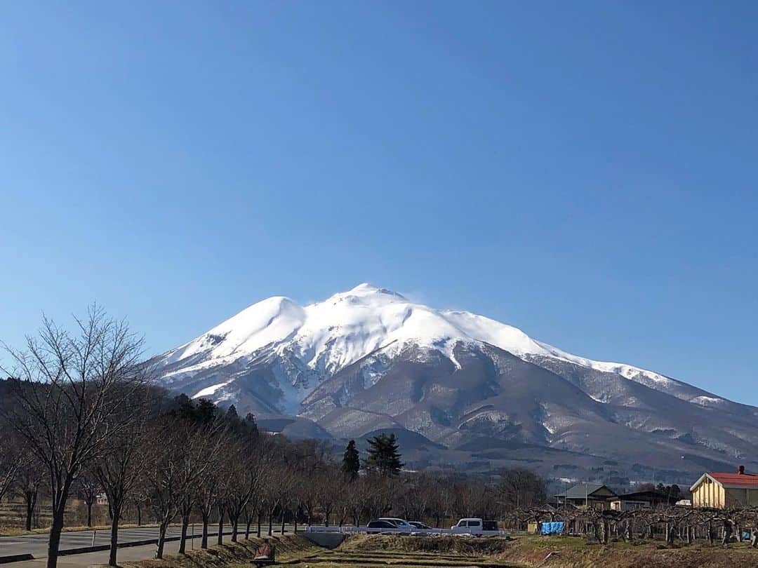 りんご娘さんのインスタグラム写真 - (りんご娘Instagram)「とてもとても綺麗な #岩木山 です🗻  #1625 #津軽ふじ #iwaki  #mountain #」3月25日 15時52分 - _ringo.musume.com_