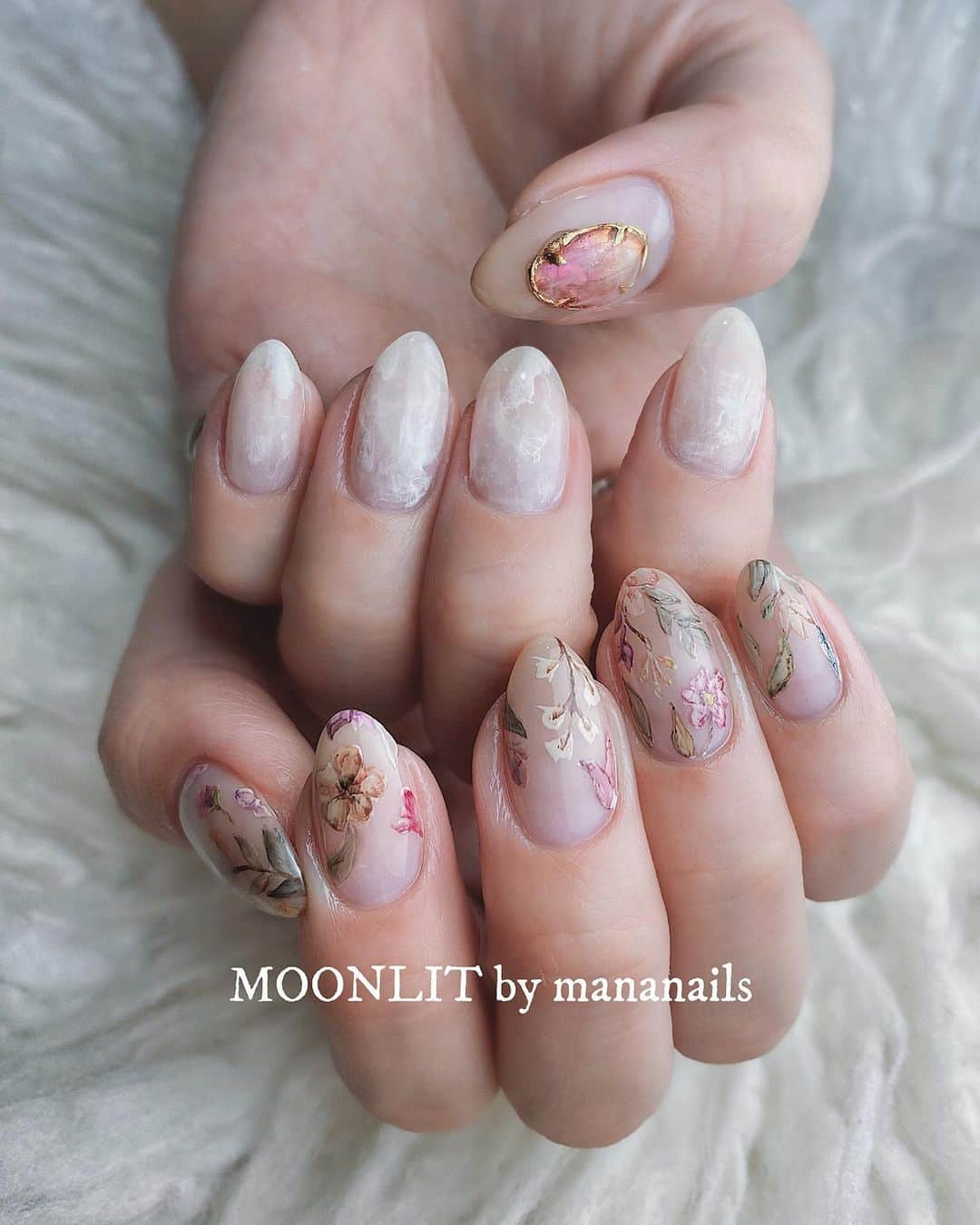 mananailsさんのインスタグラム写真 - (mananailsInstagram)「spring🌷🌼🌸 ㅤ ☾120min design」3月25日 17時14分 - mananails